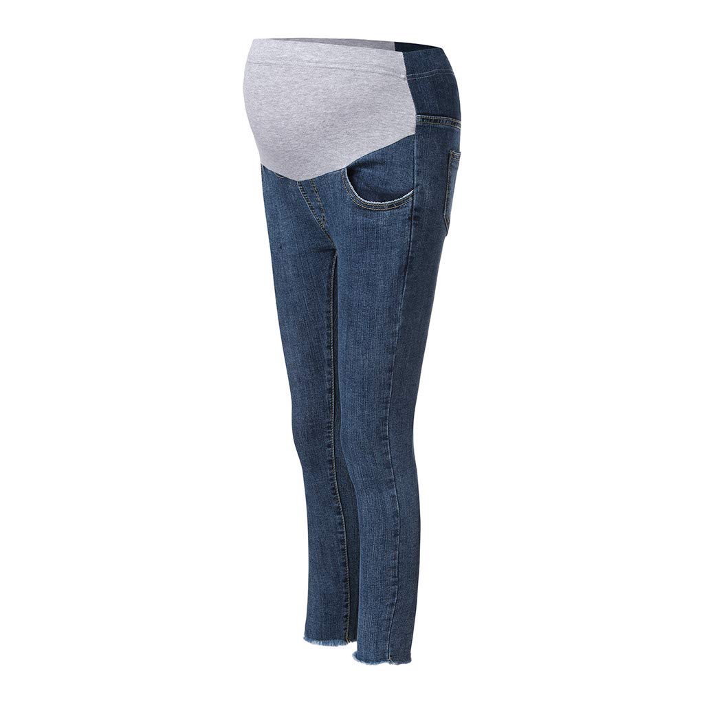 **Maternity Jeans for Pregnant Women - Stretchy Belly Support Side Panel Leggings | Comfortable Pregnancy Pants for Work, Casual & Everyday Wear**