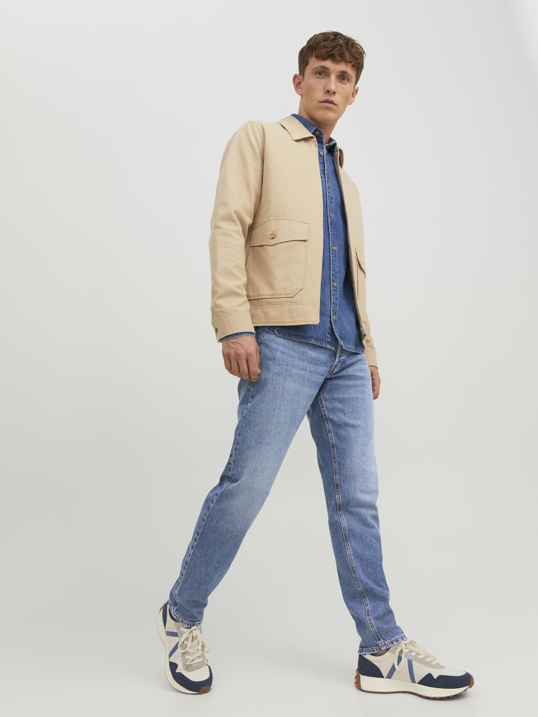 JACK & JONES Men's Slim Fit Stretch Denim Jeans for Casual Wear | Comfortable & Stylish for Everyday Outfits and Work