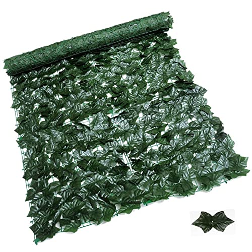 UV Protected Artificial Ivy Privacy Fence Screen - 1.5x8m Realistic Hedge Wall Covering for Outdoor Garden, Yard & Patio Decor | Durable Weatherproof Fencing Solution (Model G01210)
