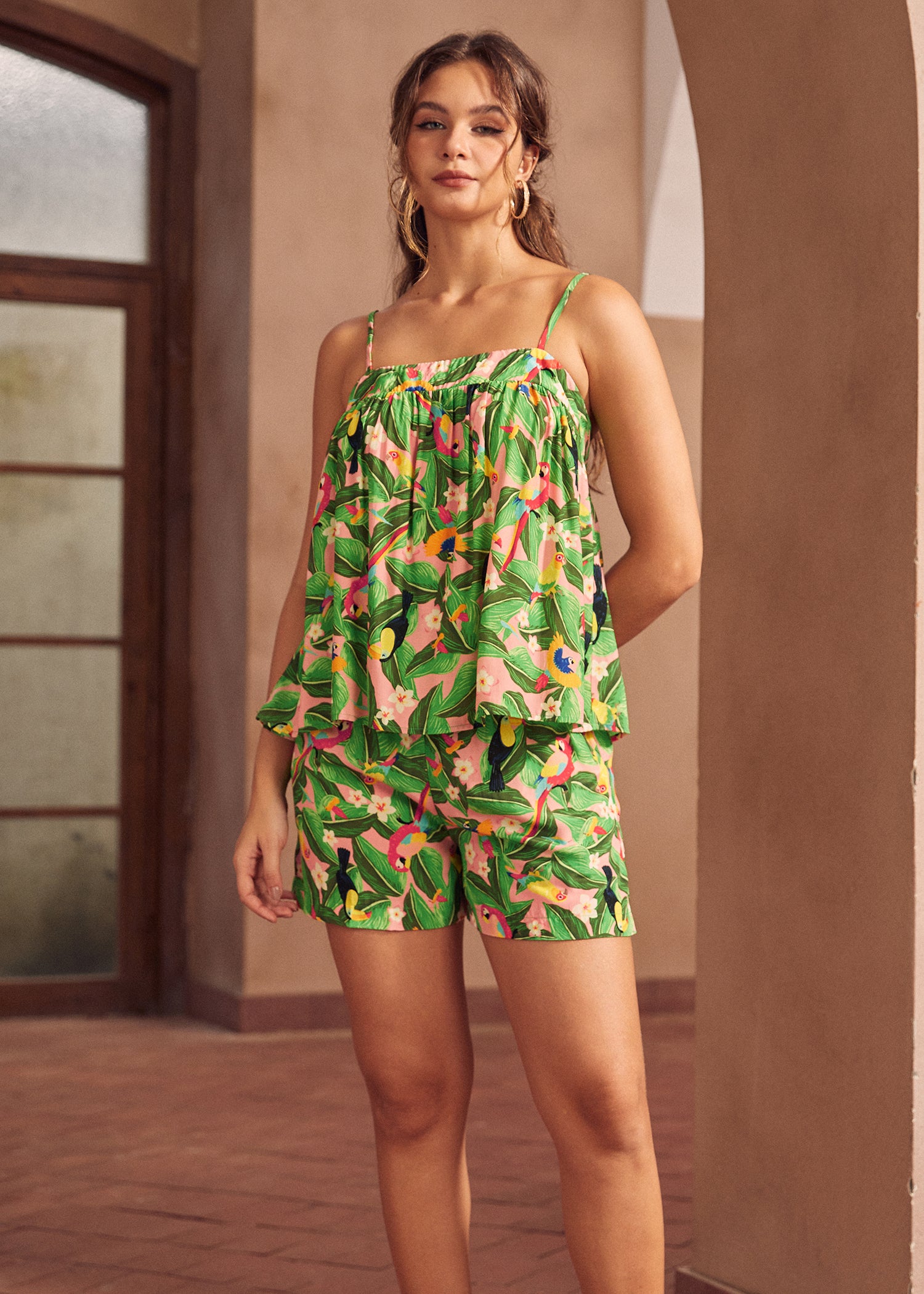 Stylish Skylight Silhouette Tank Top for Women - Breathable Summer Casual Wear - Perfect for Beach, Yoga & Everyday Outfits