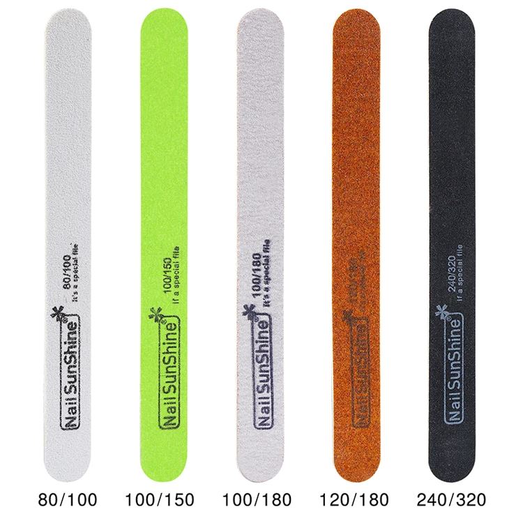 5-Piece Double Sided Nail File Set for Professional Manicures - Coarse & Fine Grit Nail Buffers for Salon, Home, and Travel Use