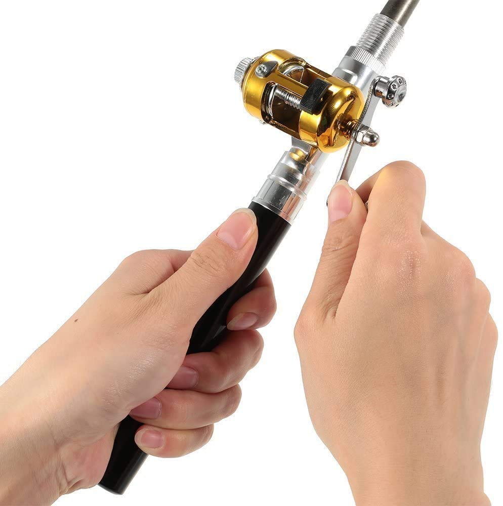 Portable Telescopic Fishing Rod and Spinning Reel Combo Kit - Mini Compact Design for Saltwater & Freshwater Fishing - Perfect for Travel, Camping, and Outdoor Adventures