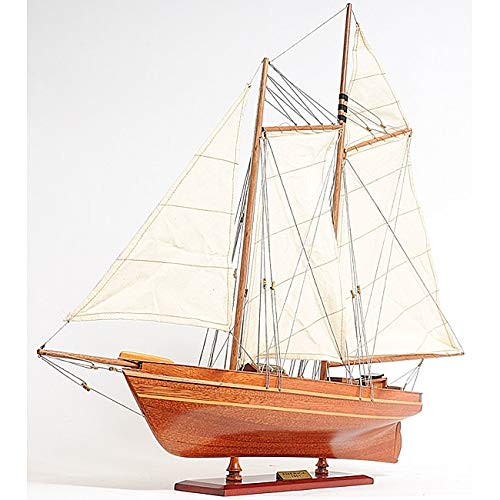 Premium Brown Wooden Model Boat - Handcrafted Yacht Replica for Collectors & Home Decor | Perfect for Nautical-Themed Gifts, Office Display & Marine Enthusiasts