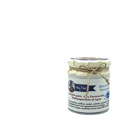 Matte Water-Based Multi-Surface Chalk Paint 250ml (Pure White) - Perfect for Furniture, Walls & DIY Home Decor Projects