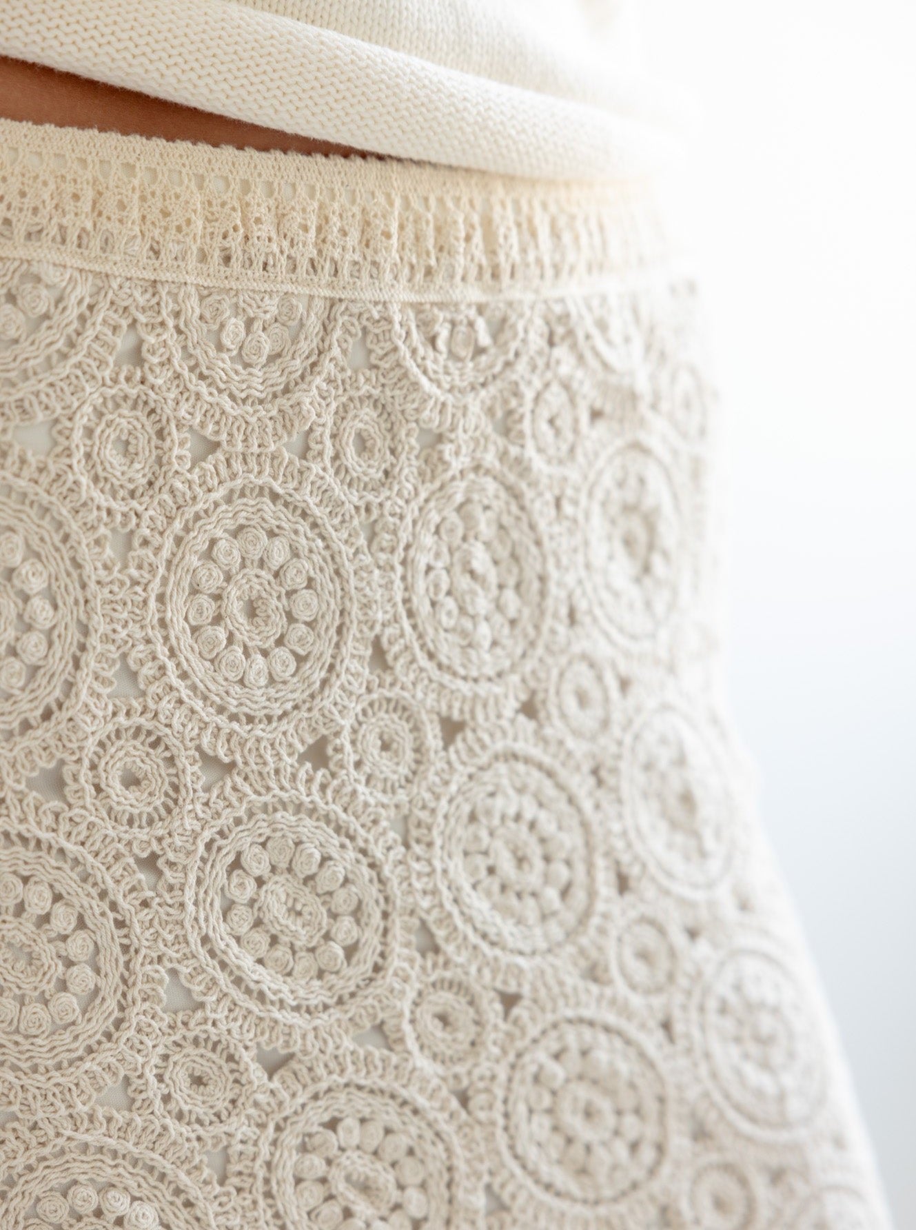 Alyssa Women's Crochet Skirt - Boho Lace Summer Skirt for Beach, Vacation & Festival | Flowy Bohemian Skirt with Elastic Waist | Perfect for Outdoor Parties & Date Nights