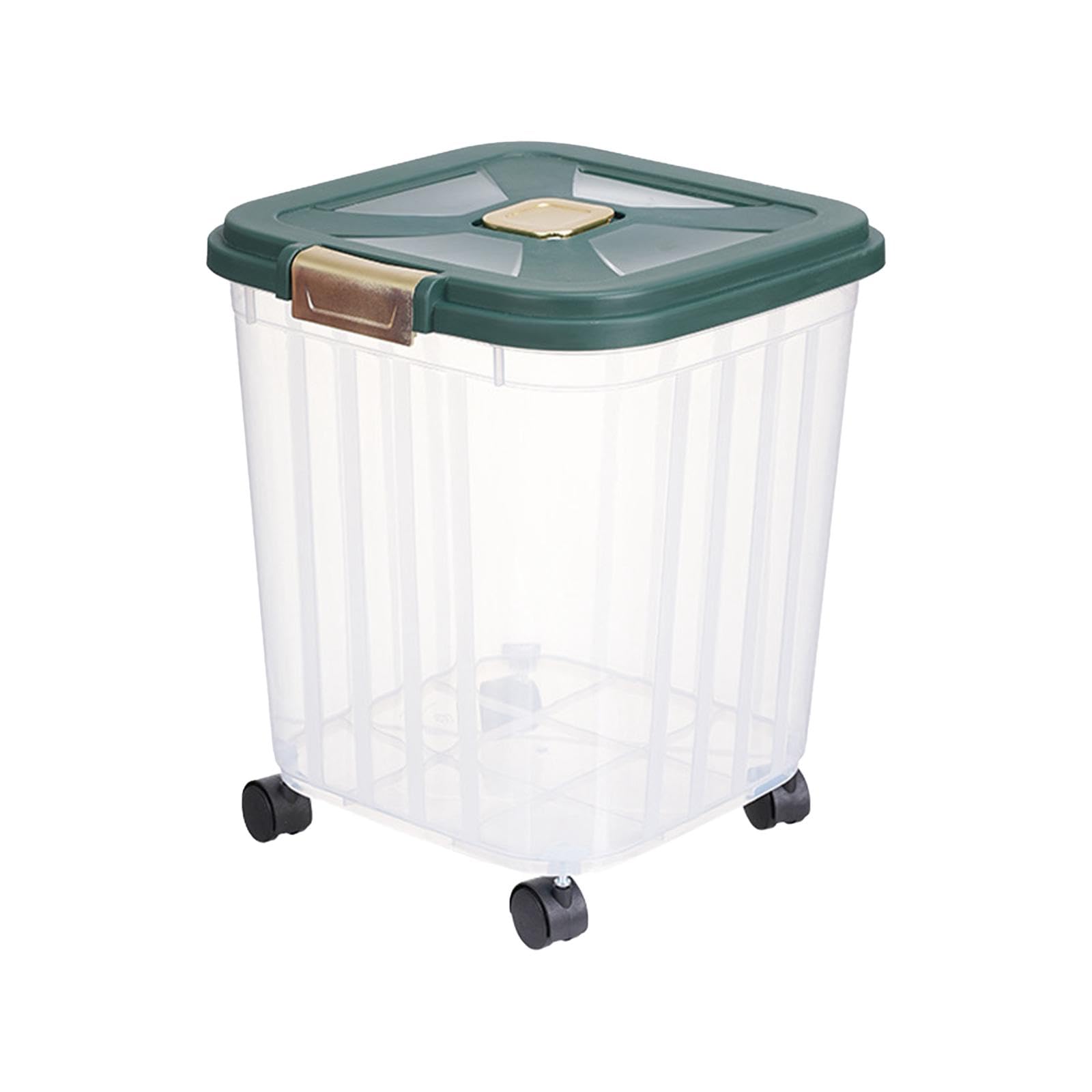 **15kg Airtight Rice Storage Container with Casters - Large Dry Food Bin for Rice, Snacks, Nuts | Perfect for Kitchen, Pantry & Bulk Food Storage**