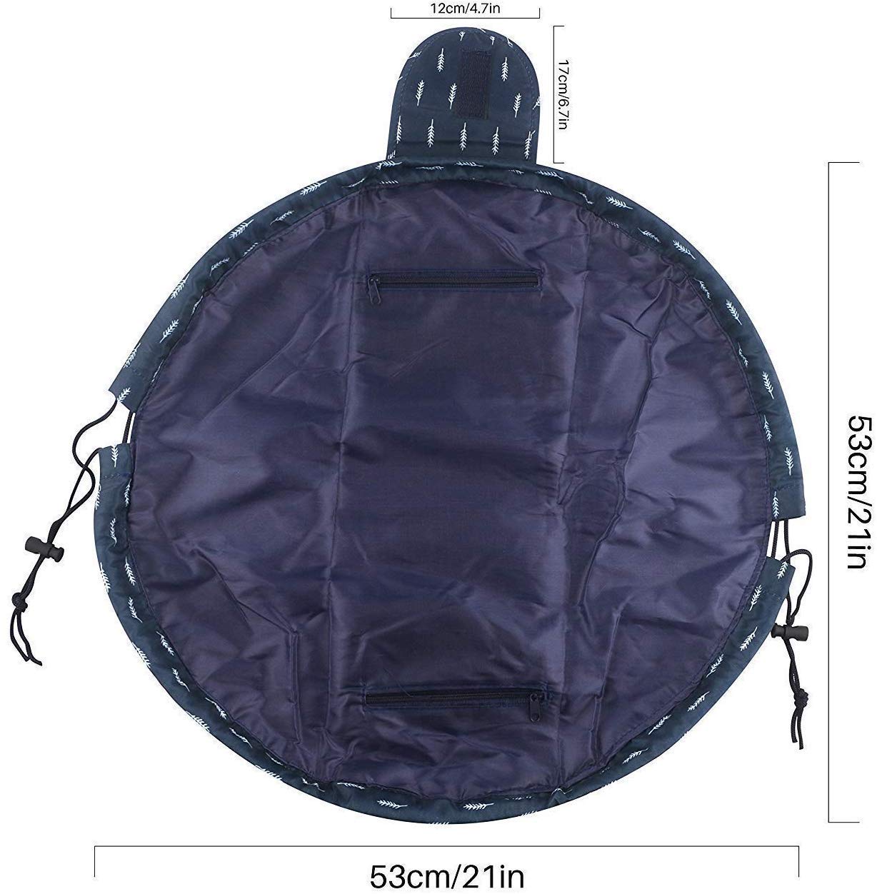 Waterproof Drawstring Makeup Pouch - Large Capacity Cosmetic Bag for Travel & Daily Use | Multifunctional Storage Organizer | Portable Toiletry Bag for Women | Perfect for Gym, Beach & Weekend Getaways (Grey)