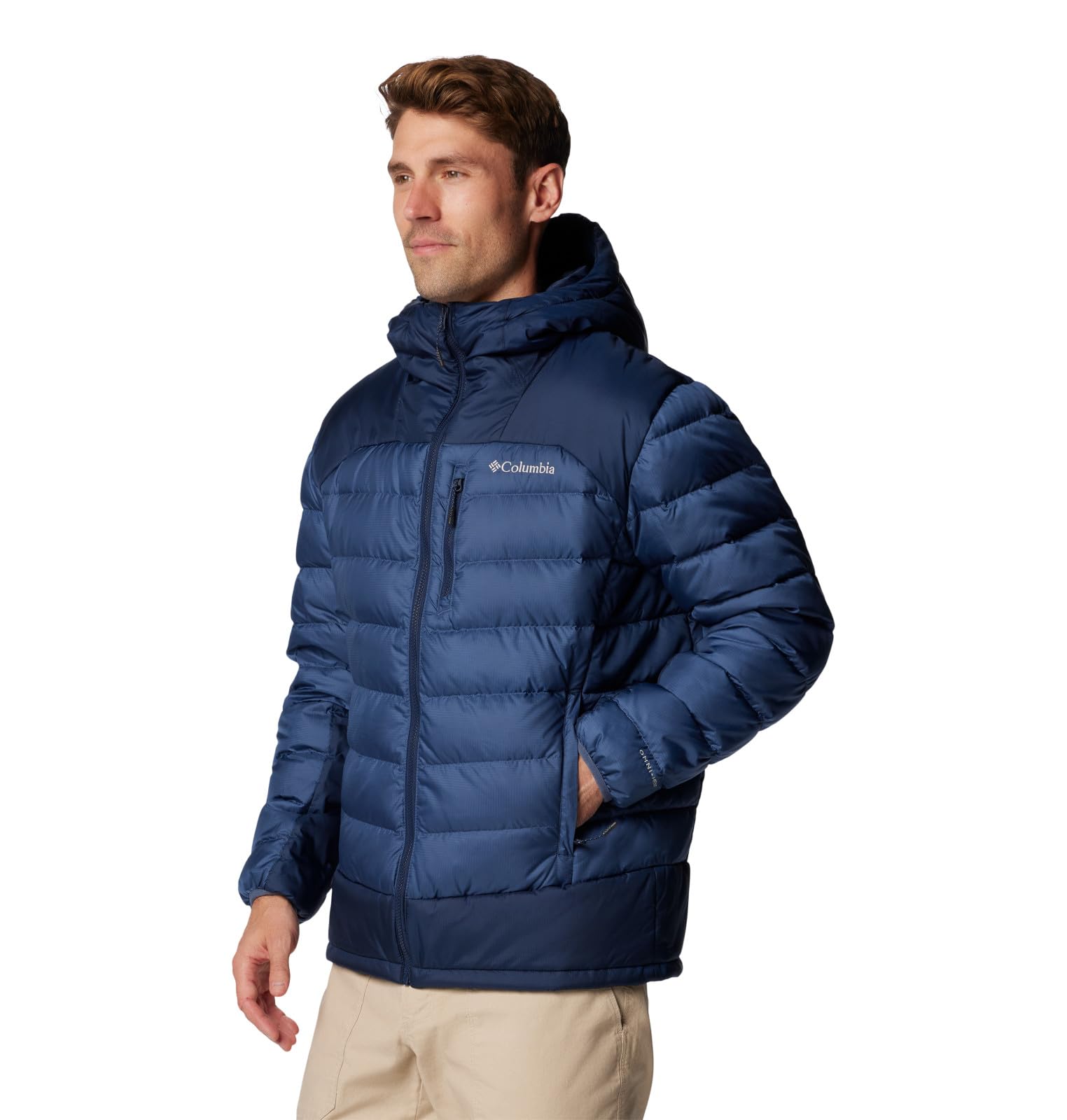 Columbia Men's Autumn Park II Down Hooded Jacket - Lightweight Water-Resistant Winter Coat for Hiking, Camping & Outdoor Activities