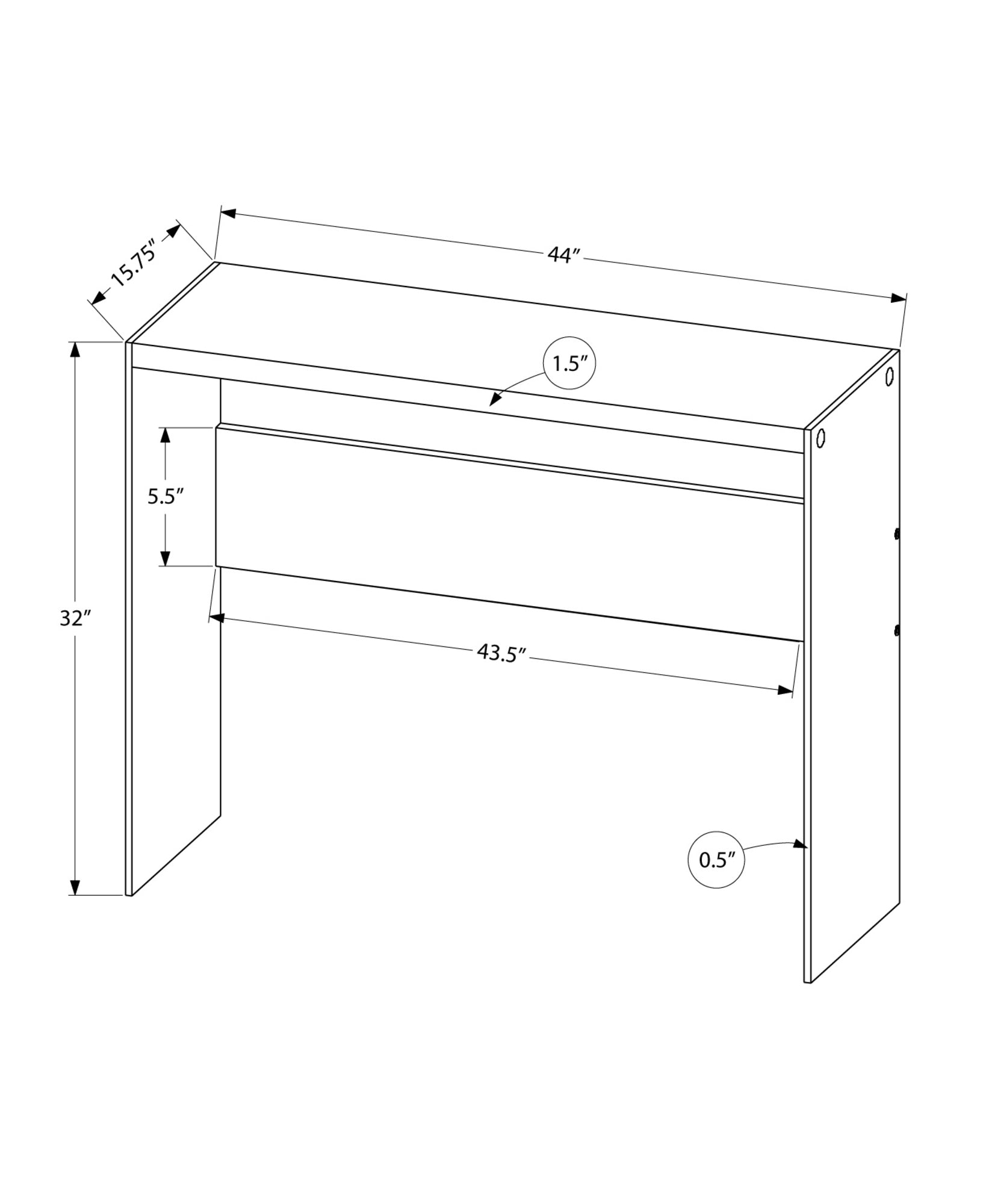 44L Modern Accent Table with Glossy White Finish & Tempered Glass Top - Perfect for Living Room, Bedroom, or Office Decor