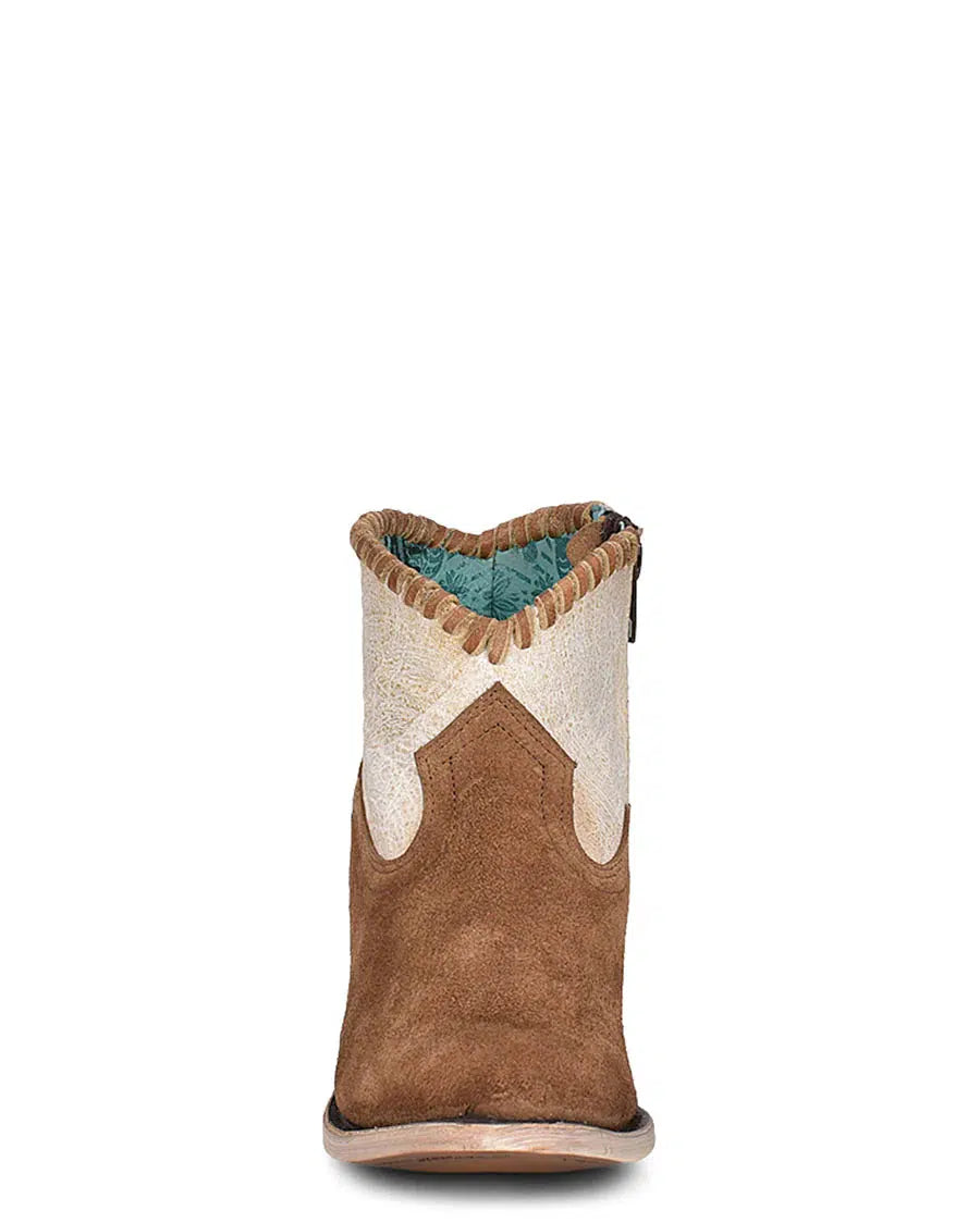A4276 Women's Western Cowgirl Leather Ankle Booties - Comfortable Corral Sand Boots for Country Dancing, Rodeo & Casual Wear