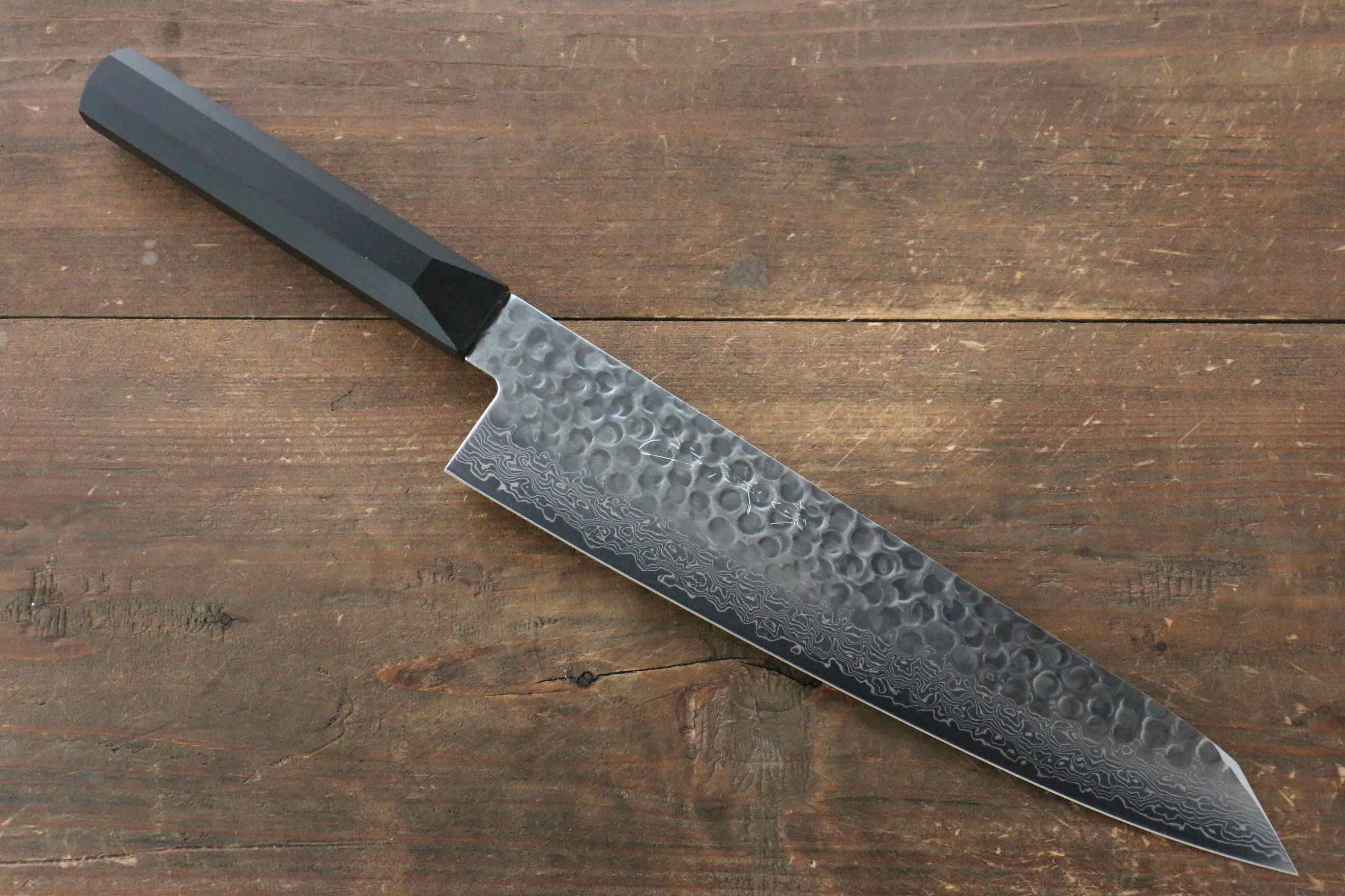 Premium Jikko VG10 17-Layer Damascus Gyuto Chef Knife 230mm (9 Inch) with Ebony Wood Handle - Professional Japanese Kitchen Knife for Slicing, Dicing & Meat Cutting
