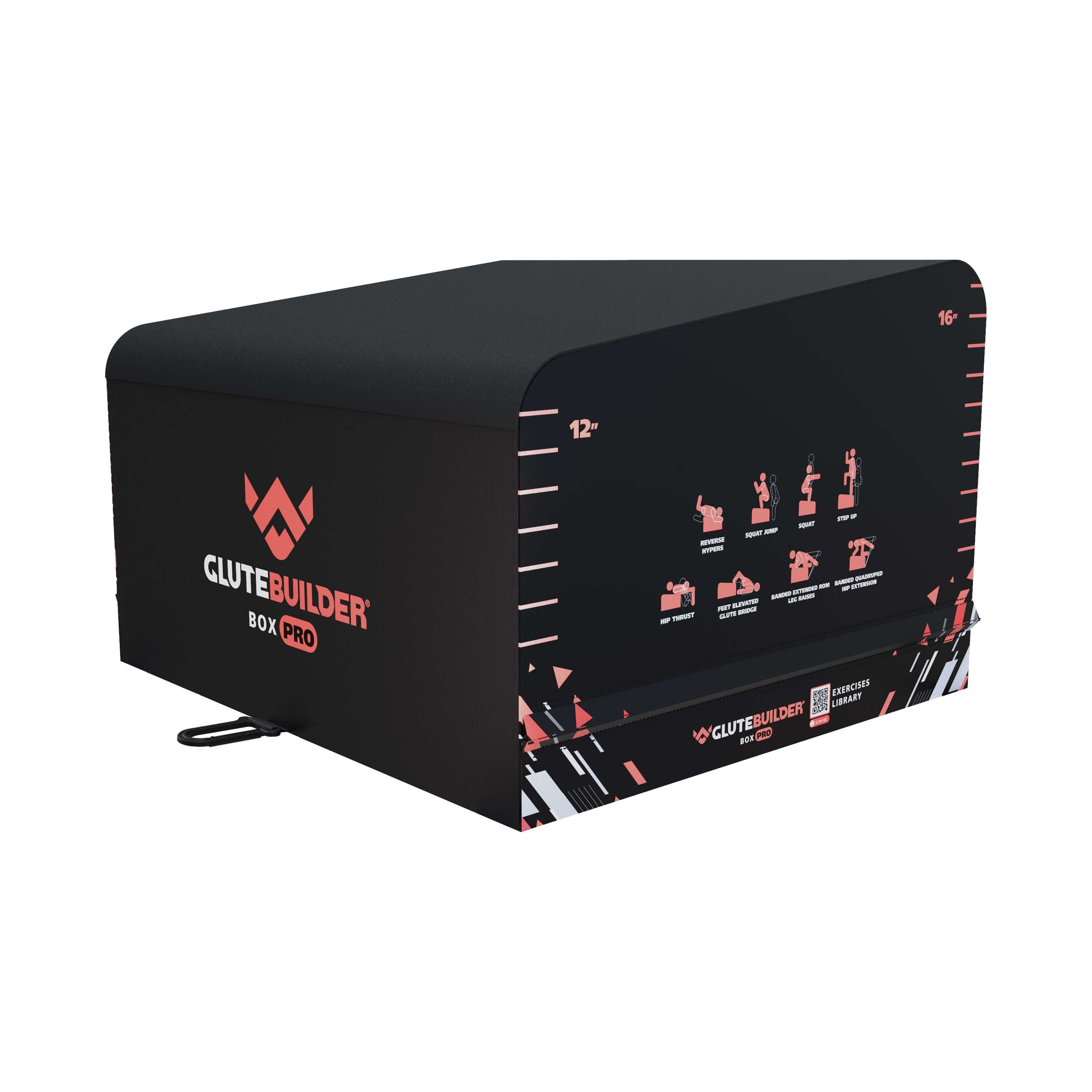 GluteBuilder Box Pro - Premium Glute Workout Equipment for Home & Gym - Perfect for Squats, Hip Thrusts & Strength Training