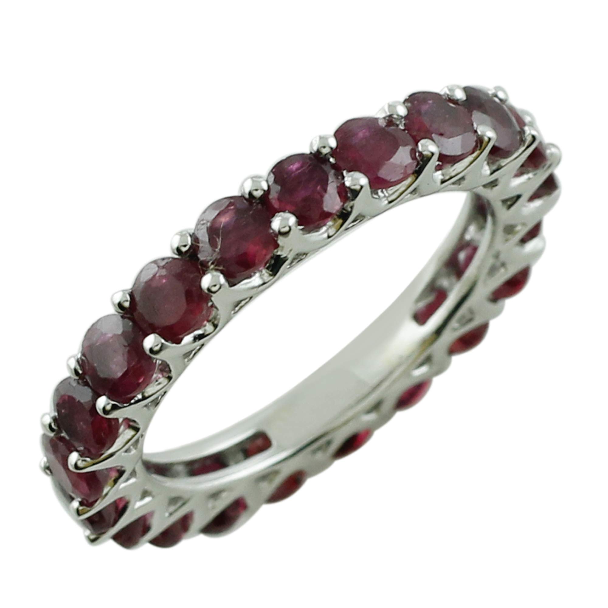 3.75 Carat Natural Thai Ruby Engagement Ring for Women - 925 Sterling Silver Wedding Jewelry - Perfect for Proposals, Anniversaries & Special Occasions