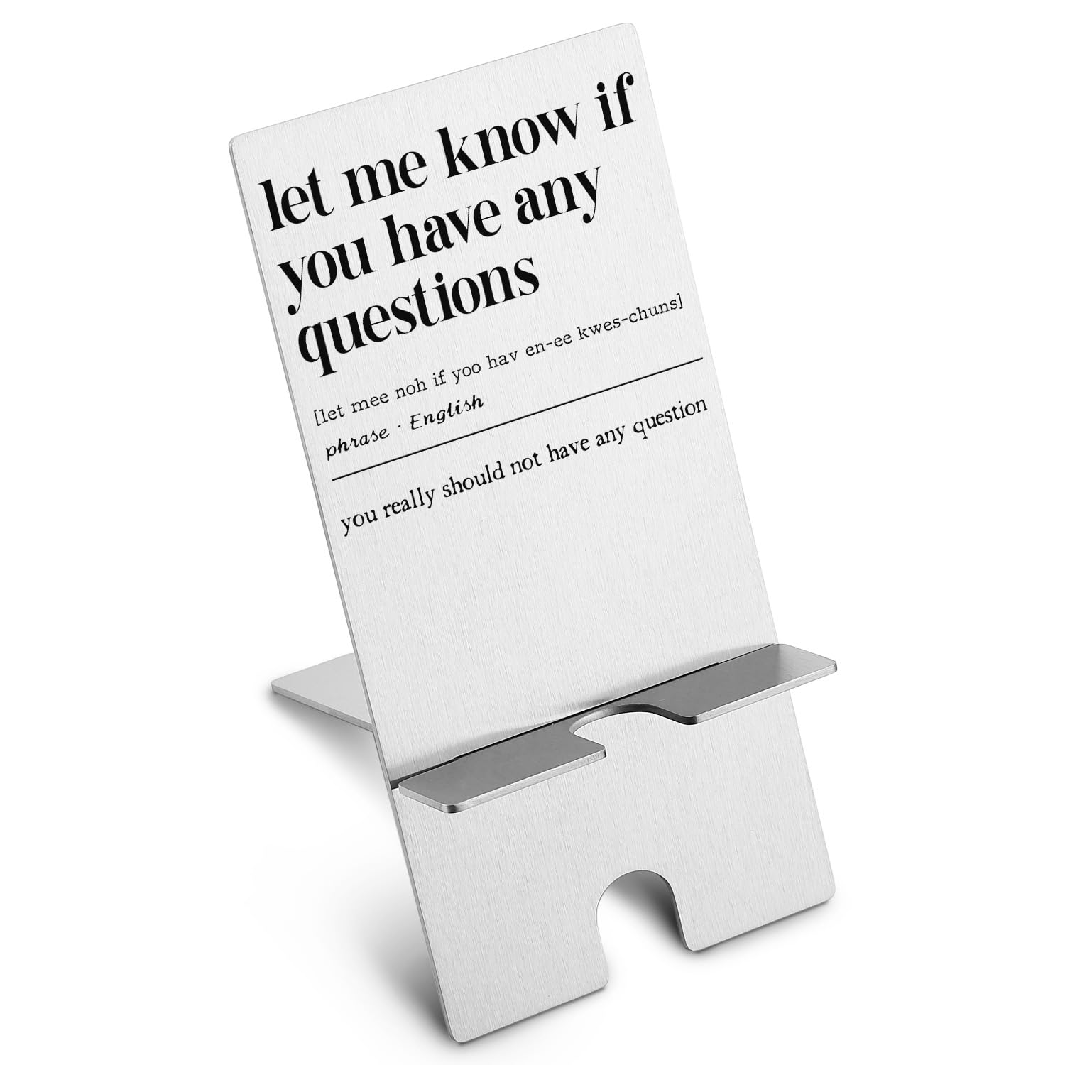 Funny Cell Phone Stand Holder - Humorous Office & Home Phone Stand for Women, Men, Coworkers & Boss - Perfect Desk Accessory for Work, Gaming & Video Calls