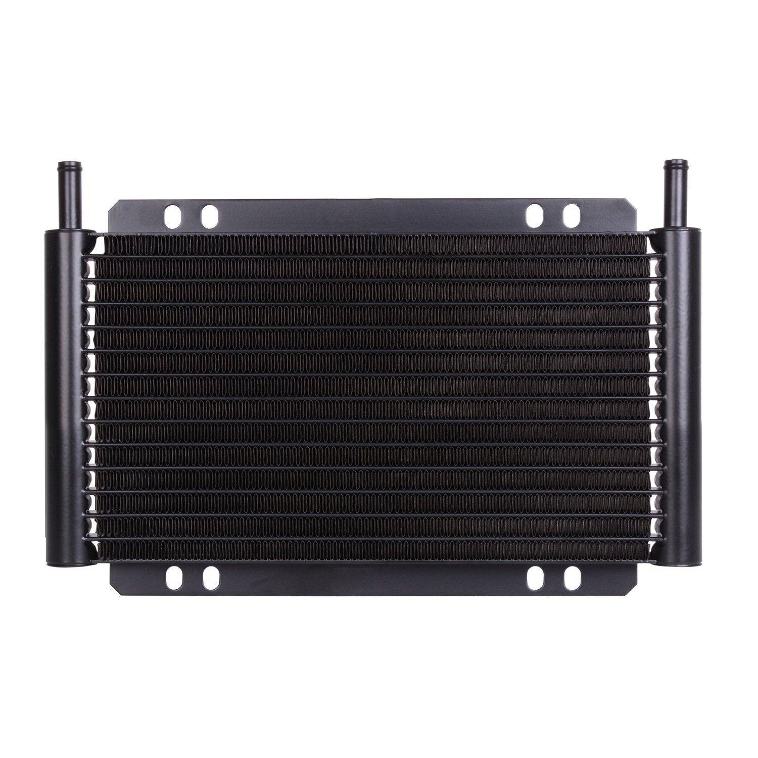 17 Row Transmission Cooler Kit with 6AN Hose Ends, Electric Fan & Thermostat Switch - Perfect for Heavy-Duty Trucks, Towing & Performance Vehicle Cooling Systems