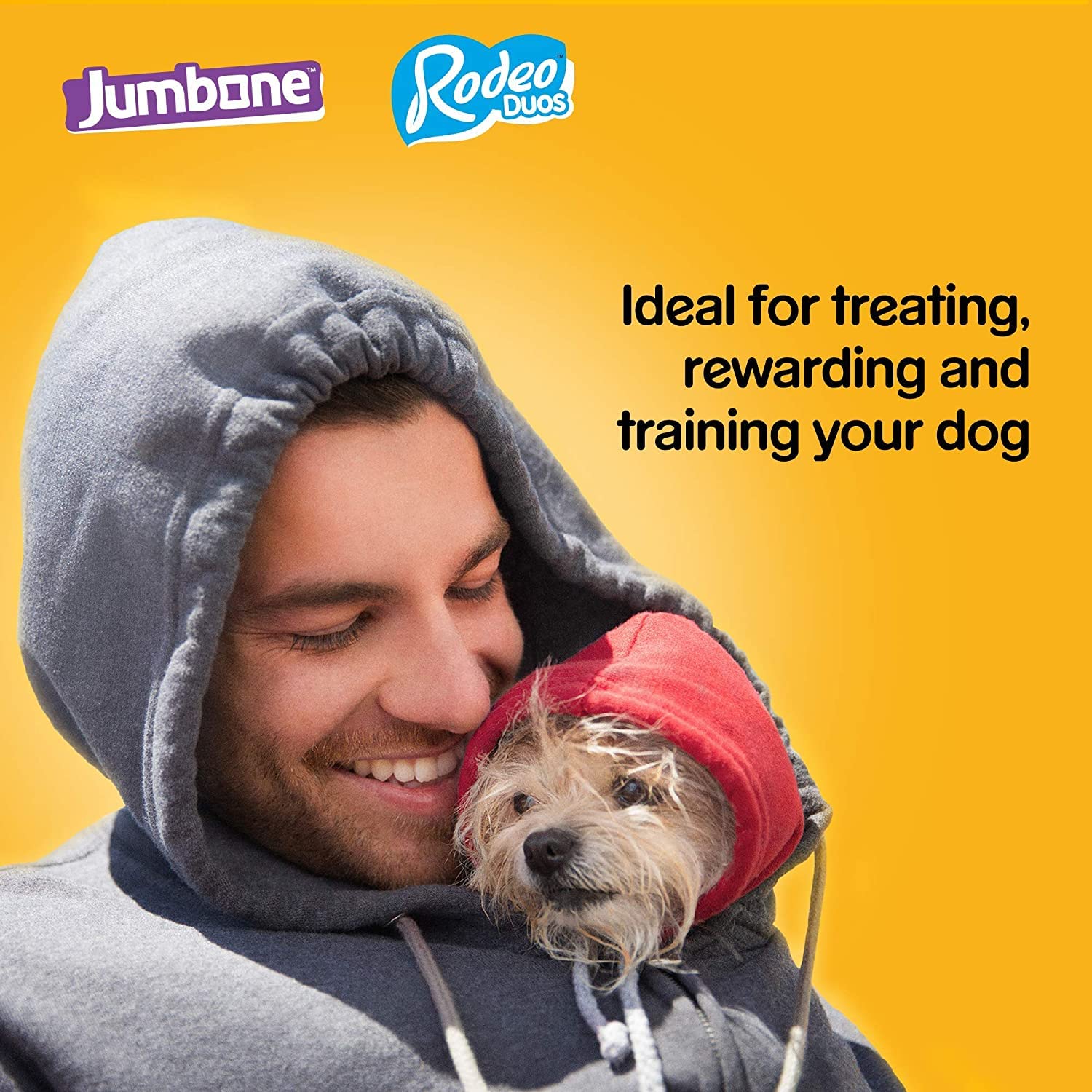 Pedigree Dog Treats Mega Box - 24 Rodeo Duos Chicken & Bacon + 4 Jumbone Beef & Poultry Flavor Snacks for Large & Small Dogs | Training Rewards, Chewing Fun & Daily Treats