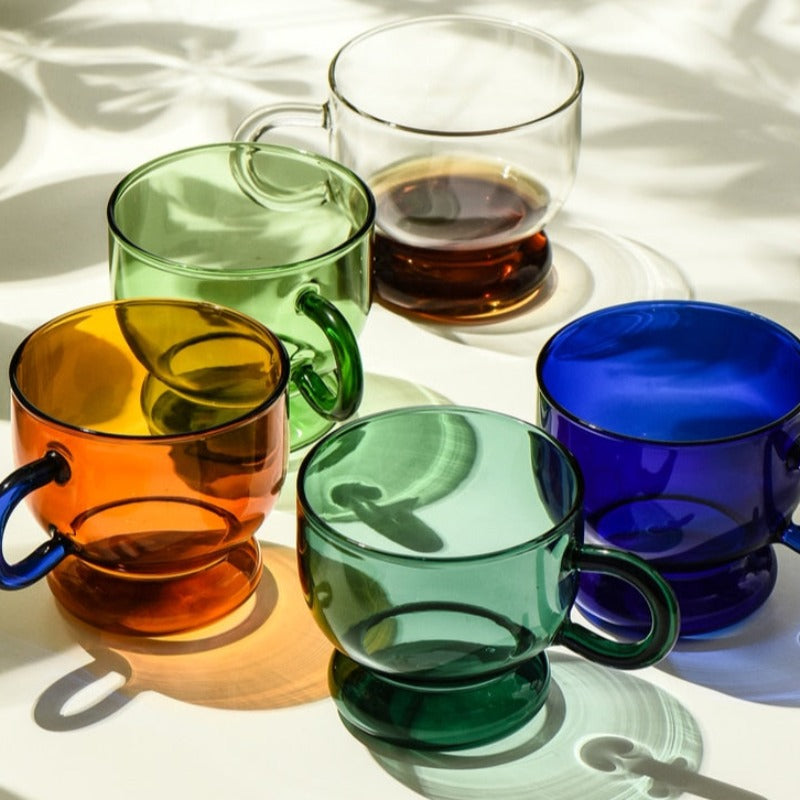 Colorful Fruit Loop Glass Cups - 12oz Set of 4, Durable & BPA-Free Drinking Glasses for Juice, Smoothies, Cocktails - Perfect for Parties, Breakfast, and Home Decor