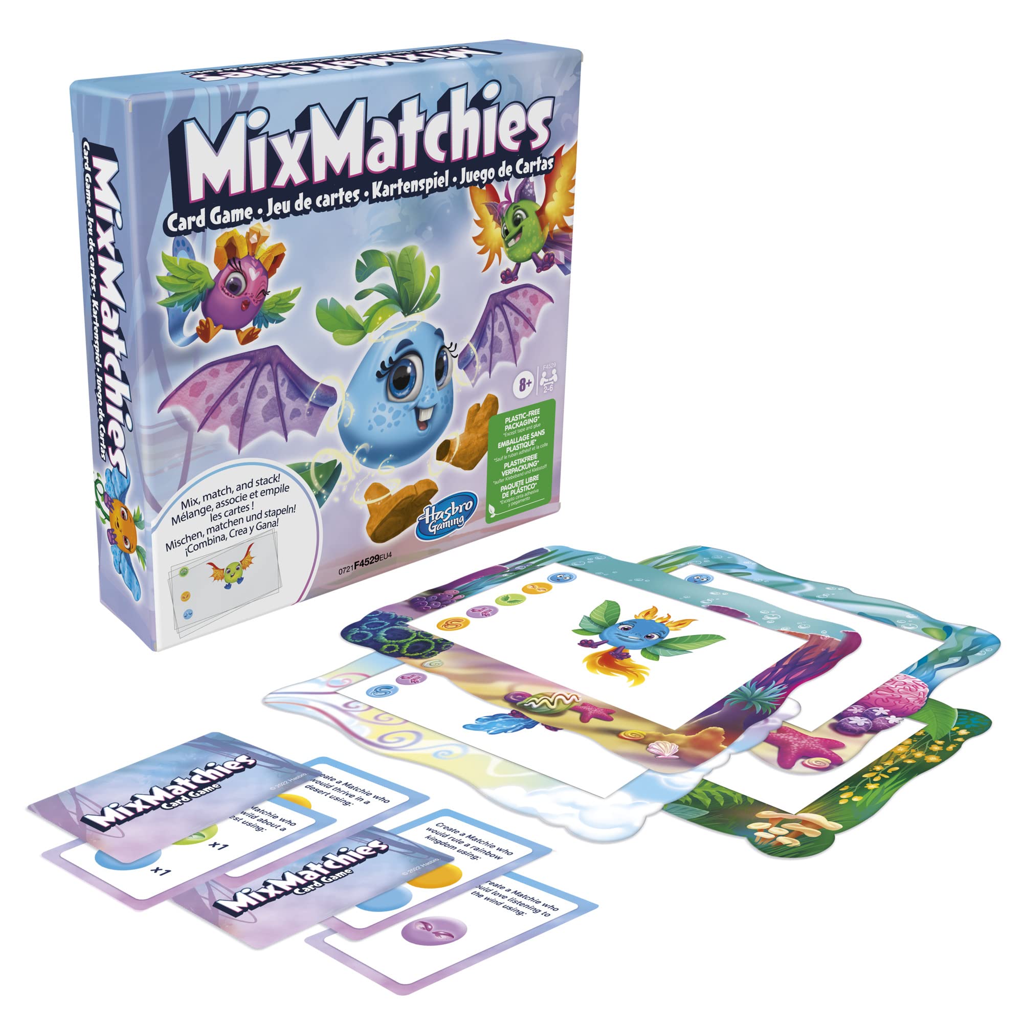 Hasbro Gaming MixMatchies Card Game - Fun Family & Kids Matching Game for Ages 8+, 2-6 Players - Perfect for Birthday Parties, Travel & Family Game Nights
