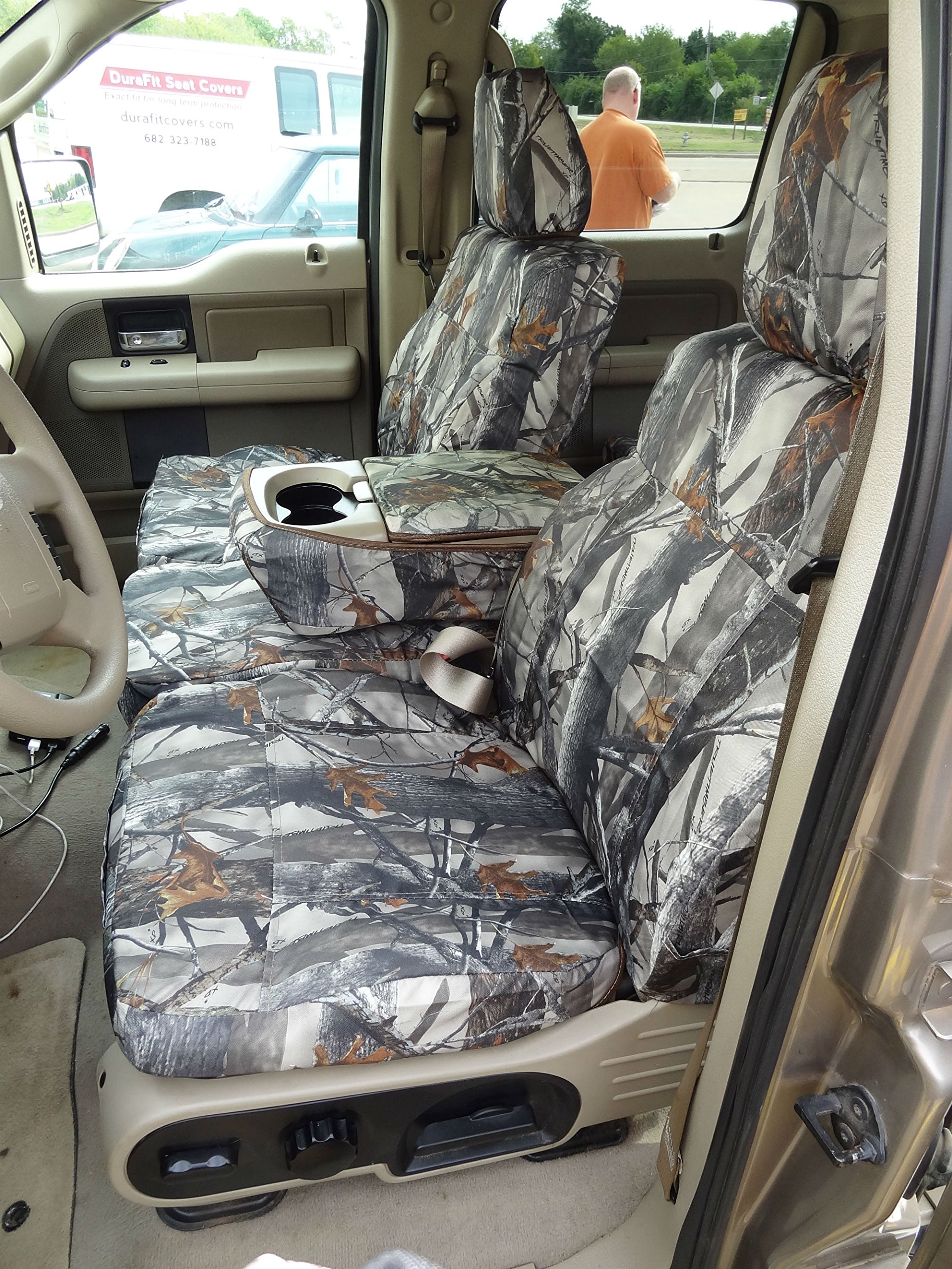 Premium Durafit Seat Covers for Ford F150 Double Cab - Exact Fit 40/20/40 Front Split Bench & 60/40 Rear Bench - Waterproof Endura Fabric - Perfect for Work Trucks, Off-Roading & Family Road Trips