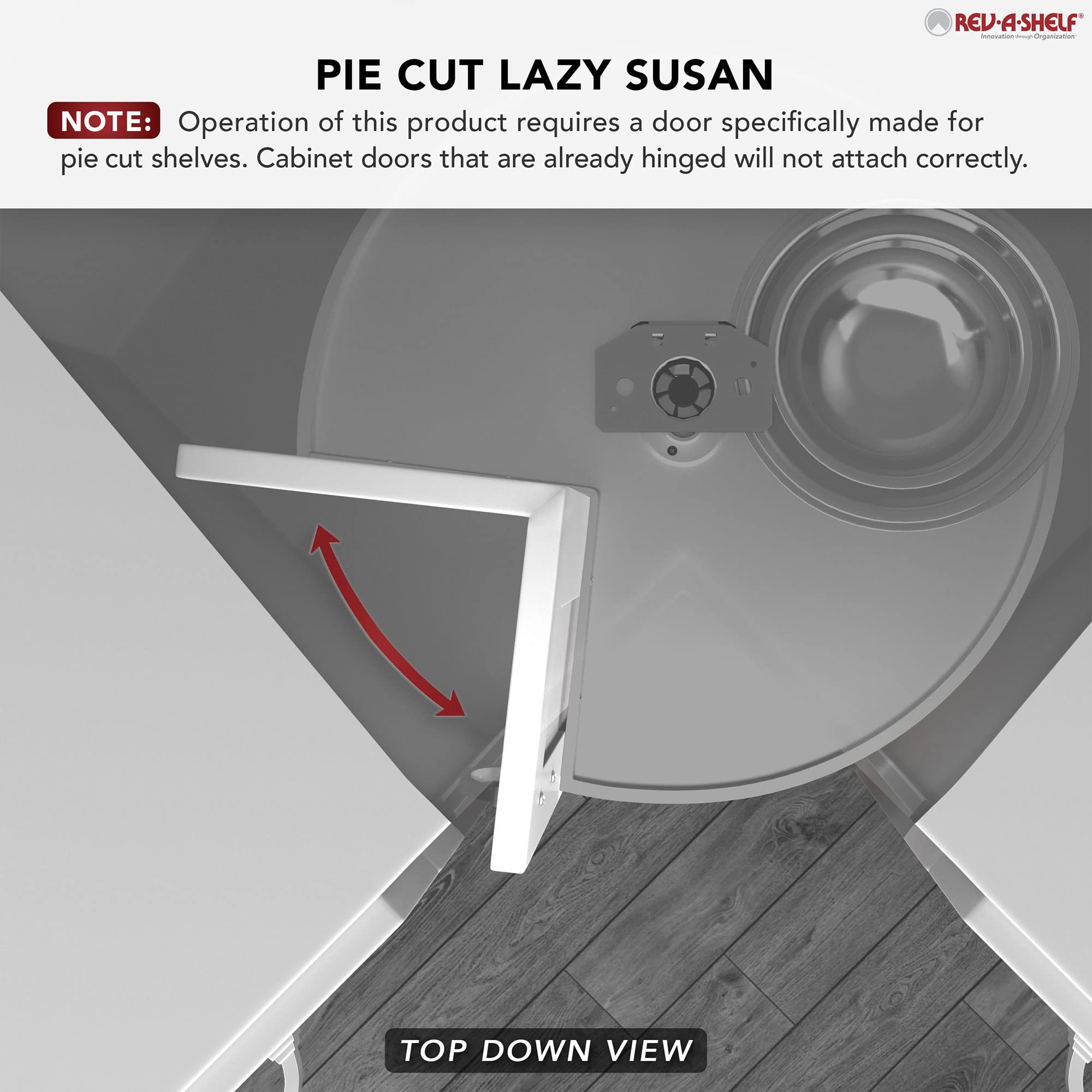Rev-A-Shelf 2-Tier Pie-Cut Lazy Susan for Corner Base Cabinets - 24