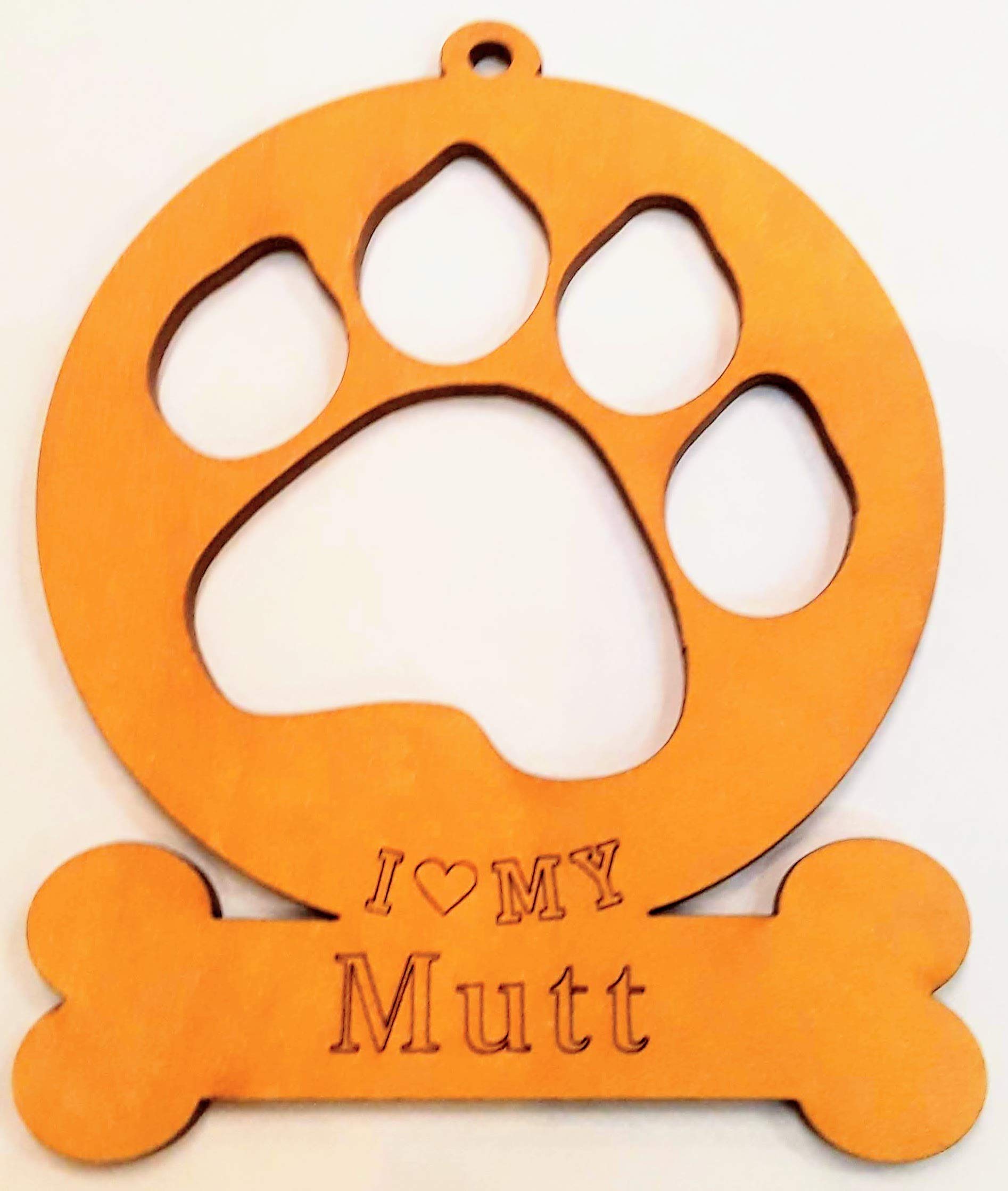 Handmade Mutt Wooden Ornament - Cute Dog Christmas Tree Decor, Pet Lover Gift for Holiday Home Decor & Party Favors | Perfect for Christmas, Birthdays, and Pet-Themed Events