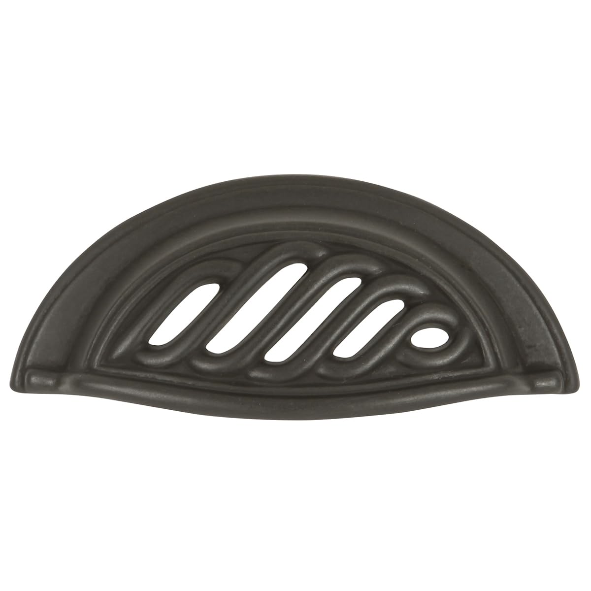 Hickory Hardware 1 Pack Solid Core Kitchen Cabinet Pulls - Luxury Black Iron Cabinet Handles for Doors & Dresser Drawers (3 Inch Hole Center, Charleston Blacksmith Collection) - Perfect for Modern Kitchens, Bathroom Vanities & Furniture Upgrades