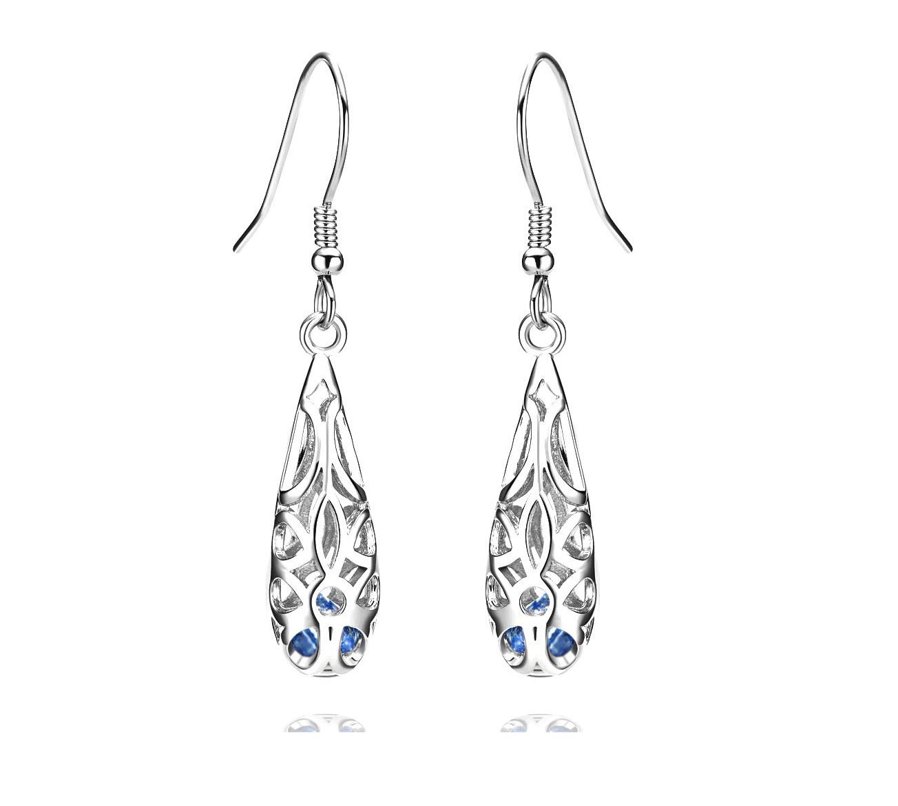 18K Gold Plated 925 Sterling Silver Vintage Filigree Dangle Earrings for Women - Elegant Jewelry Gift for Brides, Parties & Special Occasions