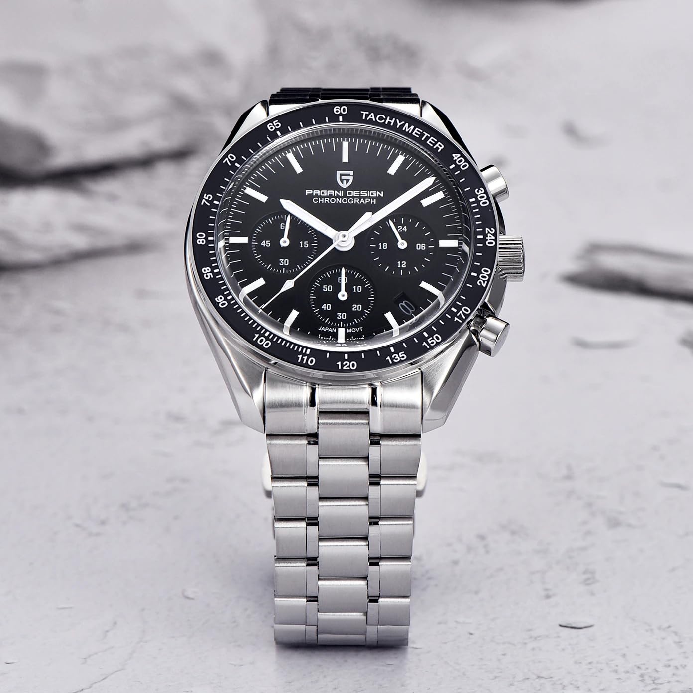 Pagani Design PD1701V3 Men's Quartz Chronograph Watch - Stainless Steel Sports Watch with Japan VK63 Movement, Waterproof, Durable for Everyday Wear - Perfect for Business, Casual & Outdoor Activities