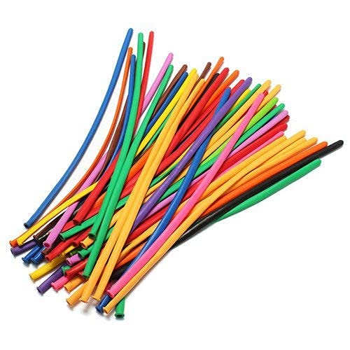 200Pcs 18cm Magic Thickening Latex Balloons for Party Decorations - Long Braided Balloons for Twisting Art, Birthday & Wedding Supplies (Random Colors) | Great for Balloon Animals, Party Backdrops & Festival Decor