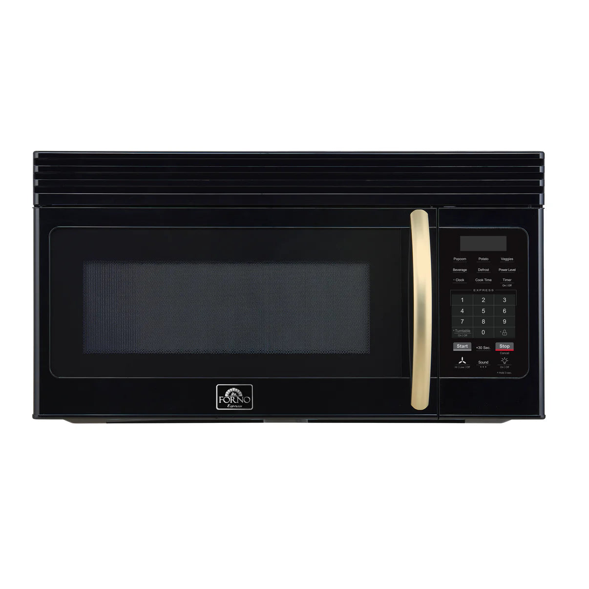 Forno Scalo 30-Inch Over the Range Microwave Oven - Black Stainless Steel, FOTR3007 30BLK - Perfect for Kitchen Remodeling & Space-Saving Cooking