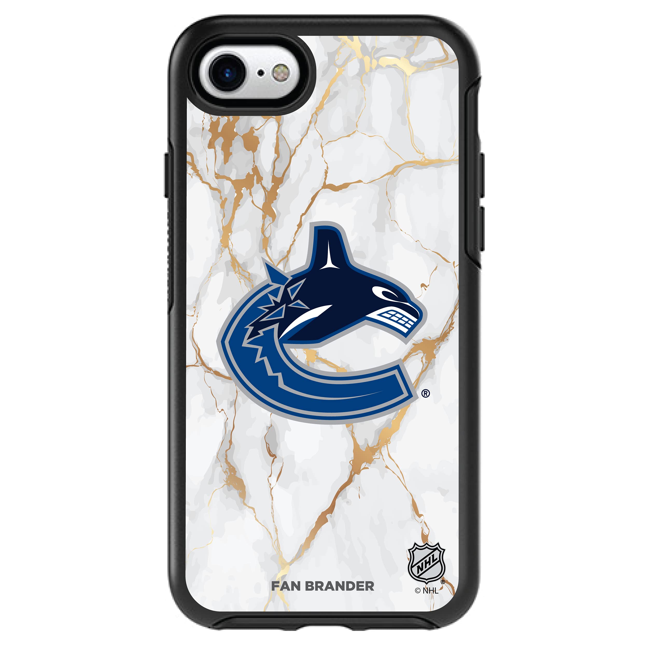 NHL OtterBox Symmetry iPhone Case - White Marble Design for Apple iPhone | Durable Protection for Sports Fans