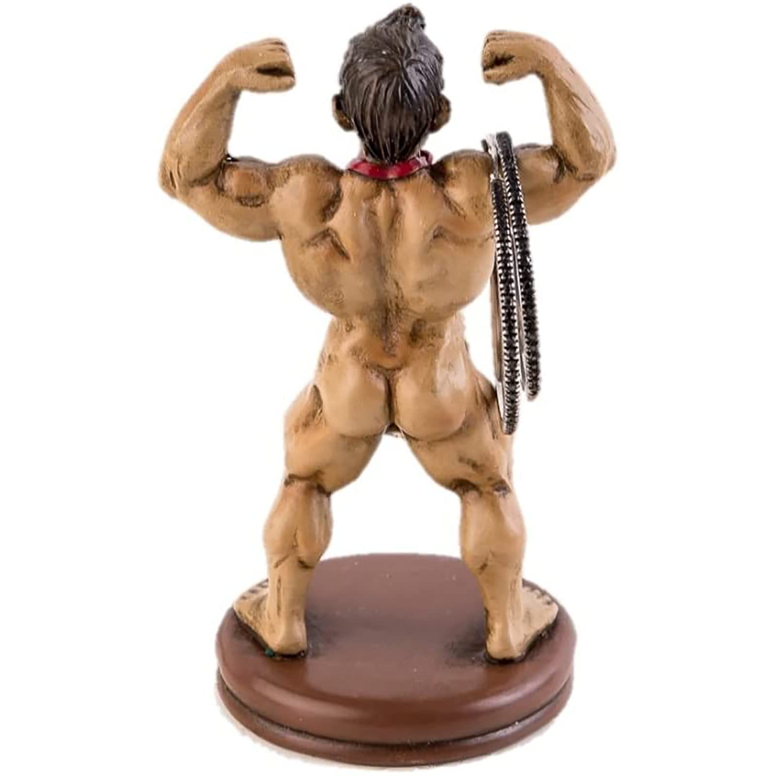 Premium Strong Man Ring Holder - Elegant Jewelry Stand for Engagement & Wedding Rings, Necklaces, Bracelets & Watches - Compact Jewelry Organizer Display Tray (Black) - Perfect for Wedding Proposals, Jewelry Store Displays & Home Decor