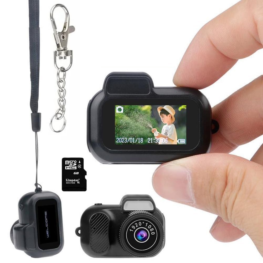 1080P HD Mini Keychain Camera with 8 Filters - Indoor & Outdoor Use