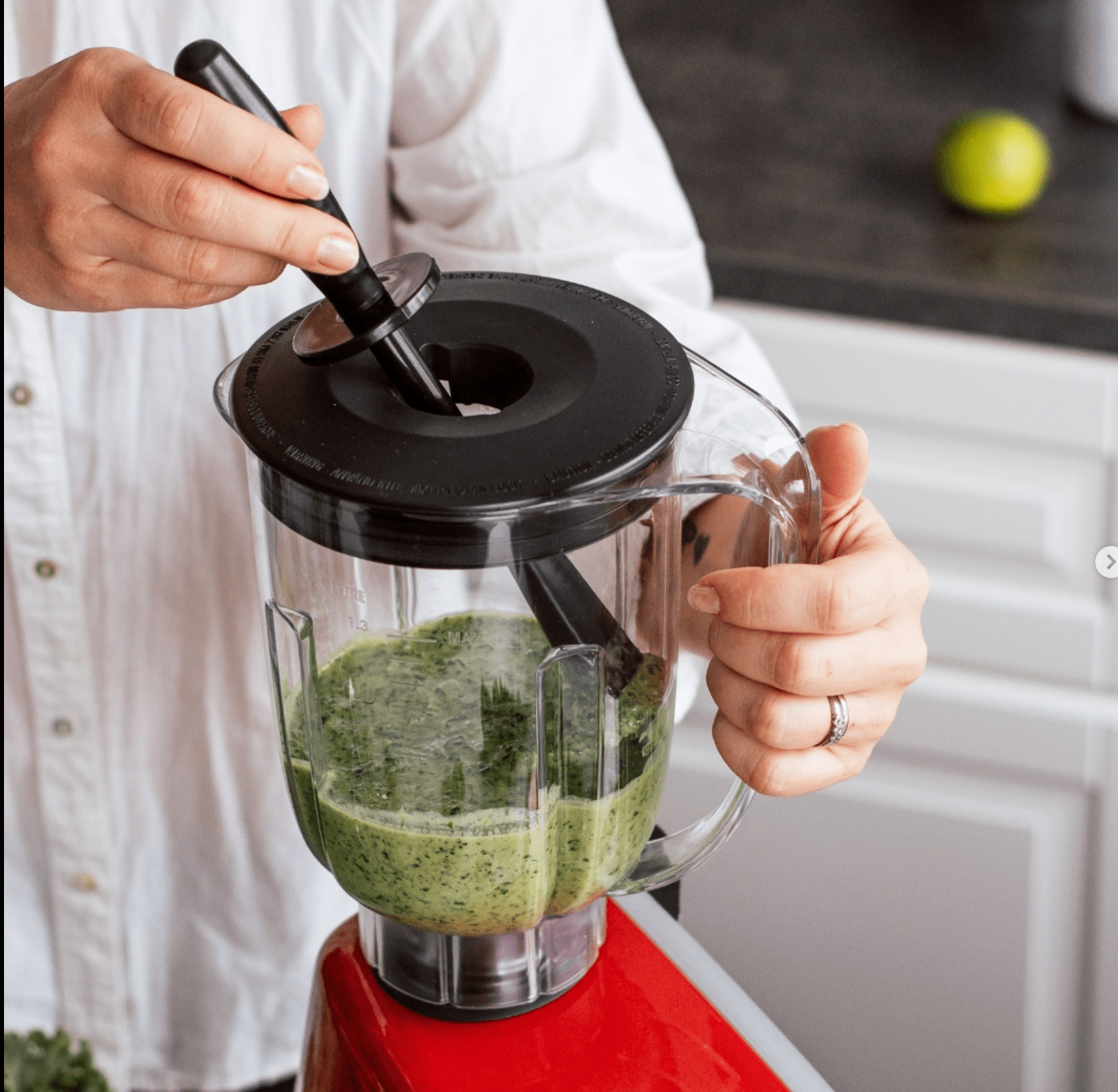 Ankarsrum Blender Attachment with Tamper - Original Assistent Stand Mixer Accessory for AKM6230 - Made in Sweden - Perfect for Baking, Smoothies & Food Prep