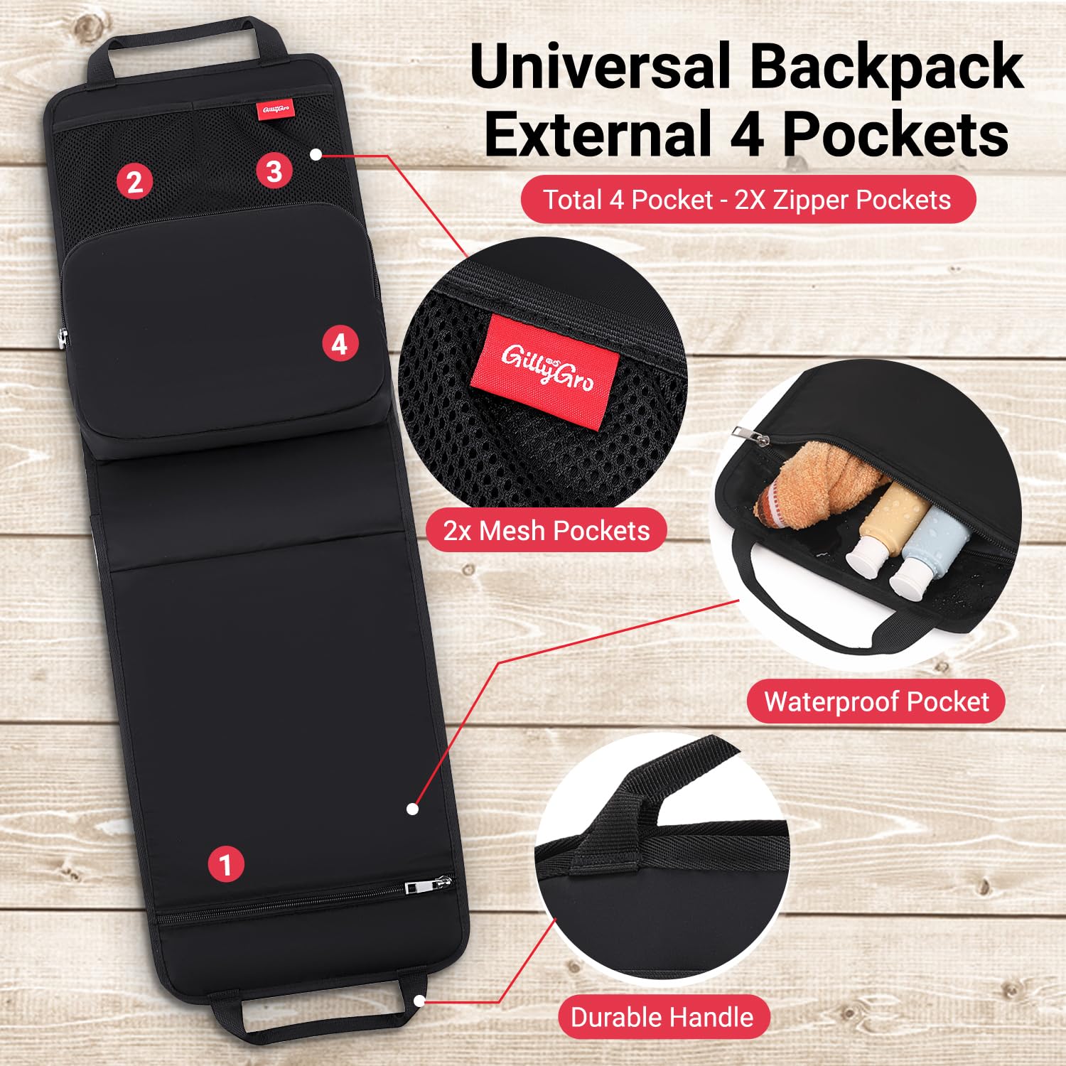 Large Backpack Organizer Insert - Spacious Laptop Bag Organizer for Men & Women | Tech Gear Divider | Perfect for Travel, Work & Daily Commute