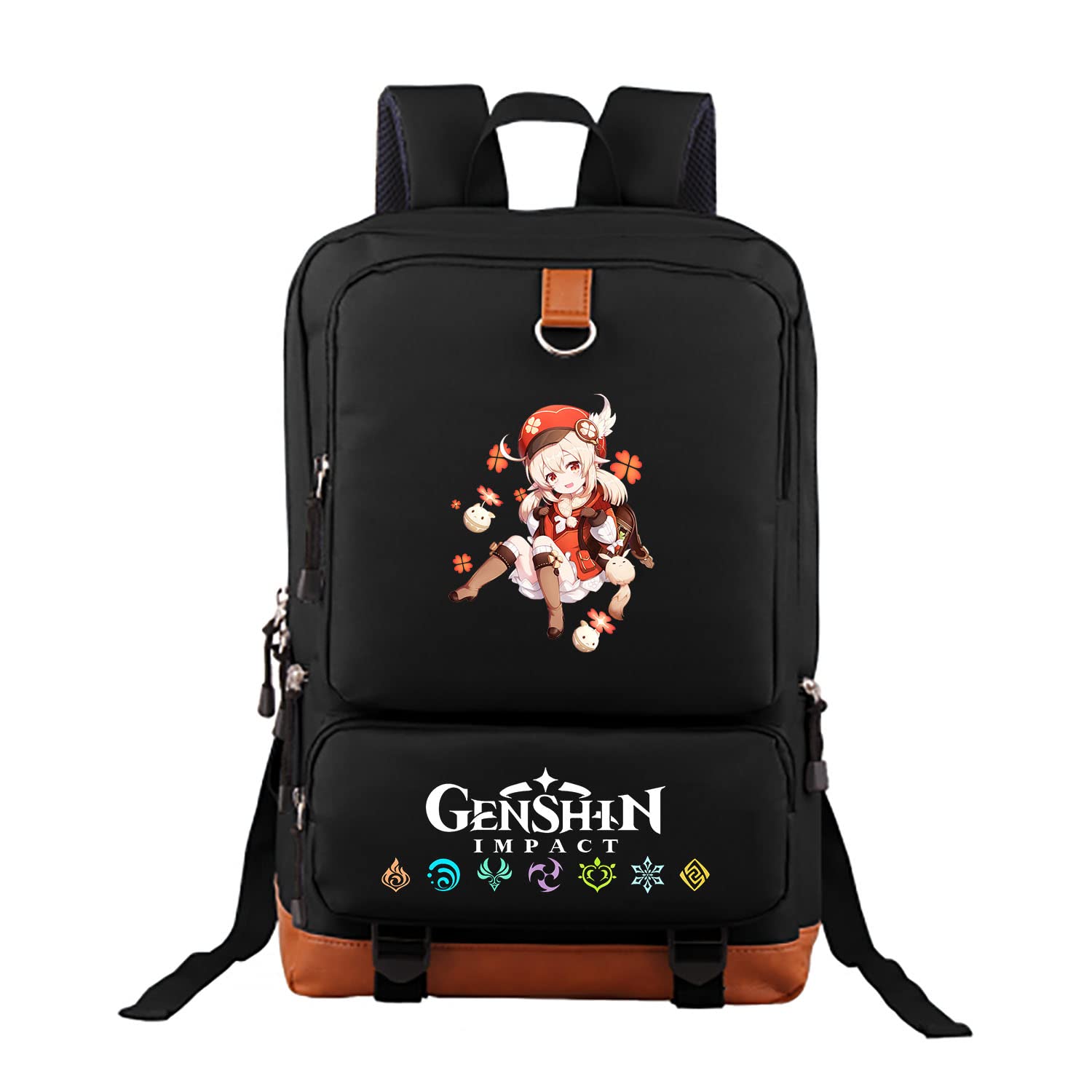 NAGEY Genshin Impact Klee Character Backpack - Anime Gaming Travel Backpack for Outdoor Sports, School & Cosplay - Waterproof Laptop Backpack for Men, Women, Boys & Girls - Perfect for Conventions, Travel & Daily Use