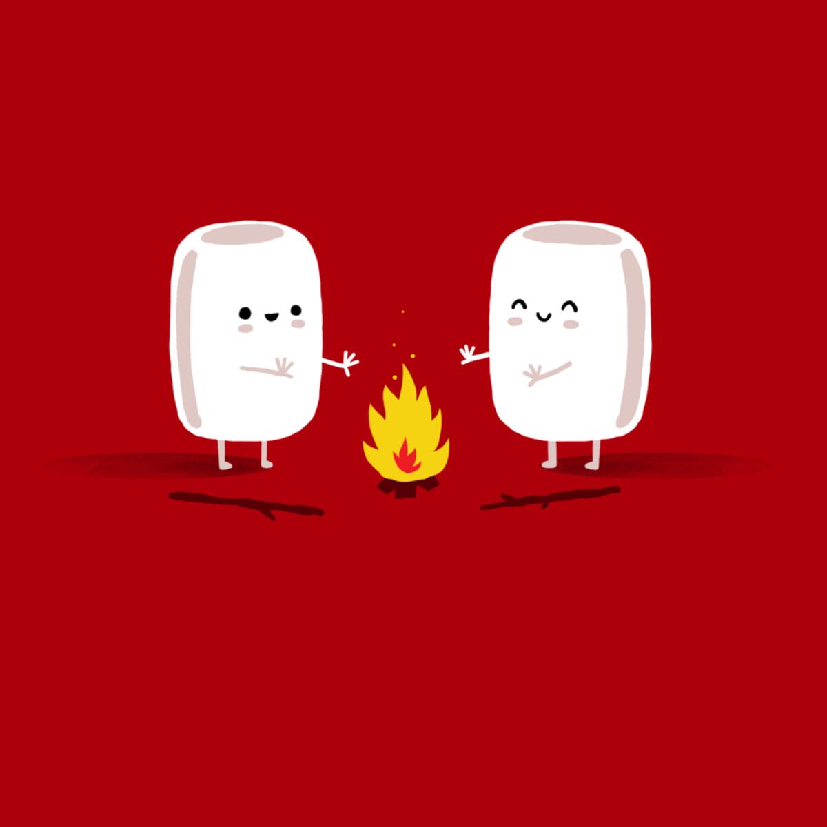 Design By Humans Junior's Marshmallows by Laurxy Graphic T-Shirt - Soft Cotton Tee for Teens & Kids - Perfect for Casual Wear, School, and Family Outings