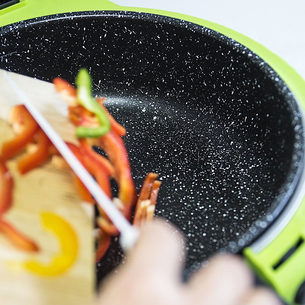 Cecotec TurboCecofry Snack & Pizza Pan Accessory - 3L Capacity, Dishwasher Safe Non-Stick Flat Plate for Cooking Snacks, Pizza, Nachos - Perfect for Parties, Movie Nights & Family Gatherings