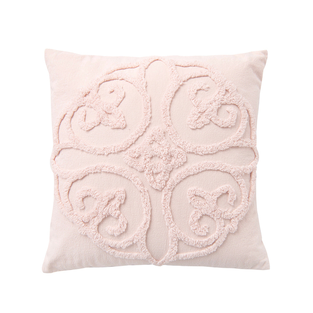 Ella Blush Square Filled Cushion - Soft & Supportive Seat Cushion for Office Chairs, Car Seats, and Home Decor (Beige) - Perfect for Work, Travel, and Comfort