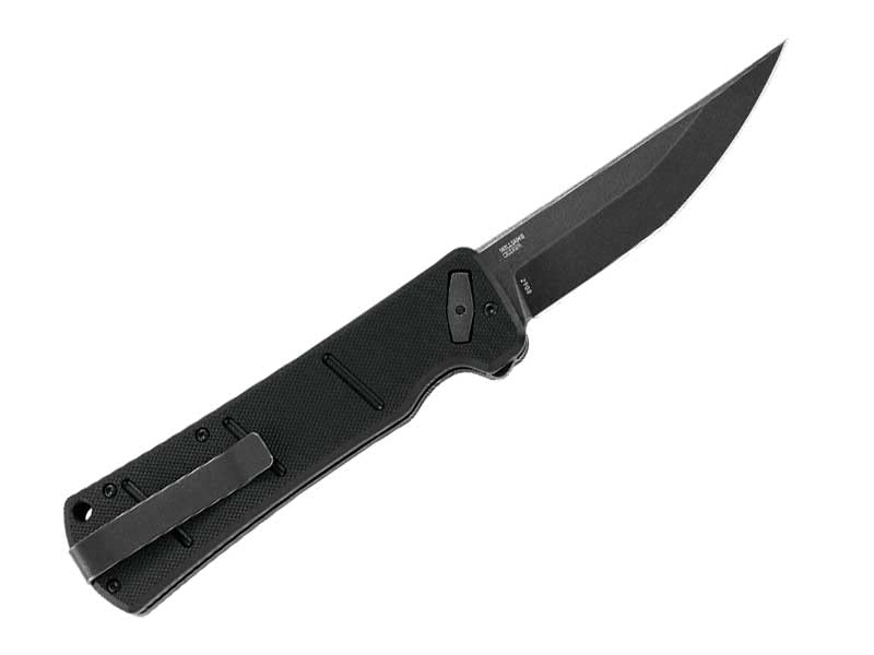 CRKT Inazuma No Ken Folding Pocket Knife - Assisted Opening Tactical EDC Knife with D2 Black Blade, Deadbolt Lock & Reversible Clip | Outdoor Survival, Camping, Hunting Gear (Model 2908)