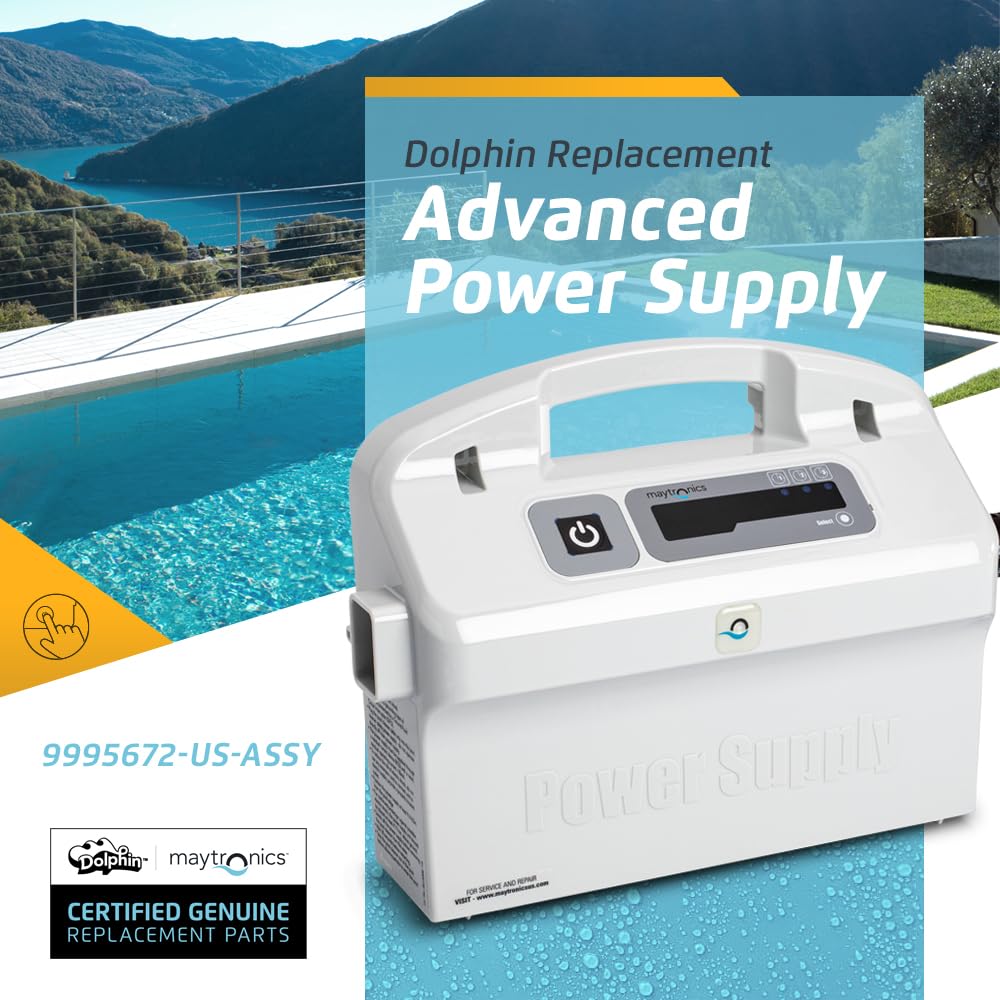 Dolphin Genuine Replacement Power Supply Unit with Weekly Timer - Model 9995672-US-ASSY - Compatible with Dolphin Pool Cleaners - Perfect for Automatic Pool Maintenance & Energy Savings