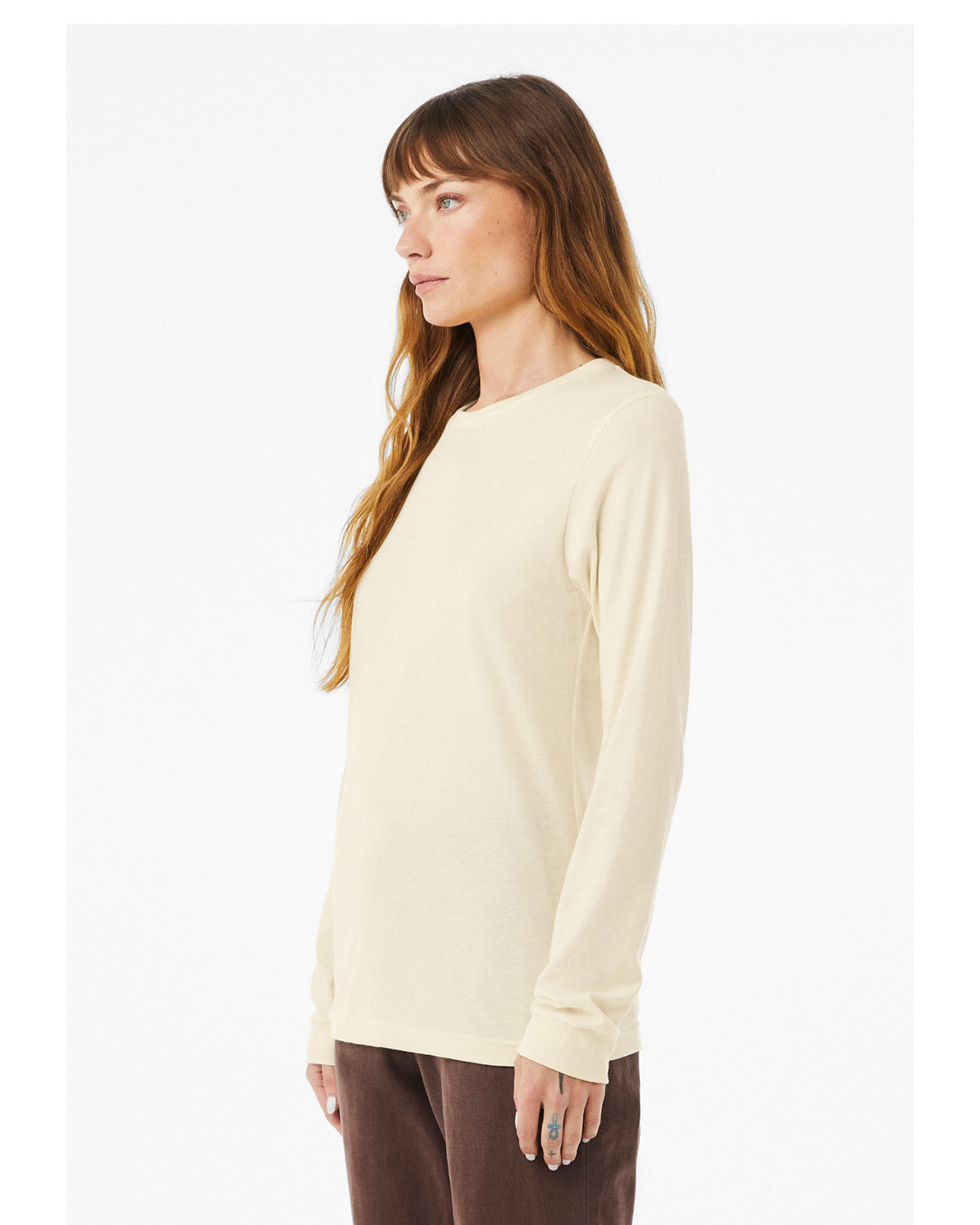Bella + Canvas 3501CVC Unisex CVC Jersey Long Sleeve T-Shirt - Soft Cotton Blend Crewneck Tee for Men & Women - Perfect for Casual Wear, Layering & Everyday Comfort