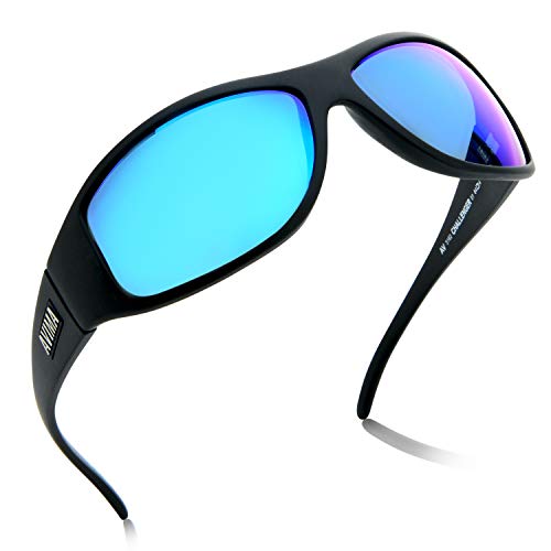 Matte Black With Blue Lens