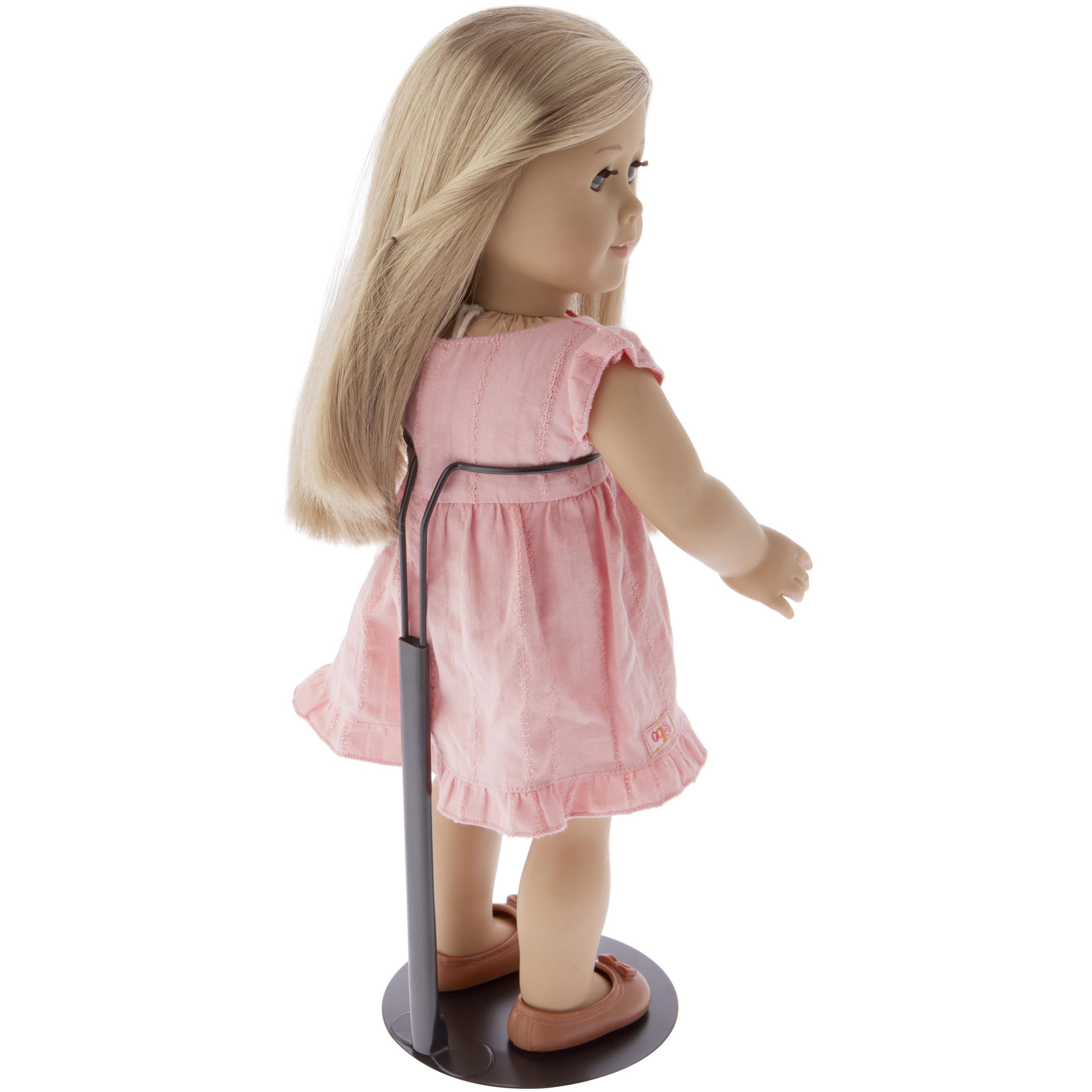 Plymor DSP-90B Black Adjustable Doll Stand for 15-21 Inch Dolls - Waist 3-4