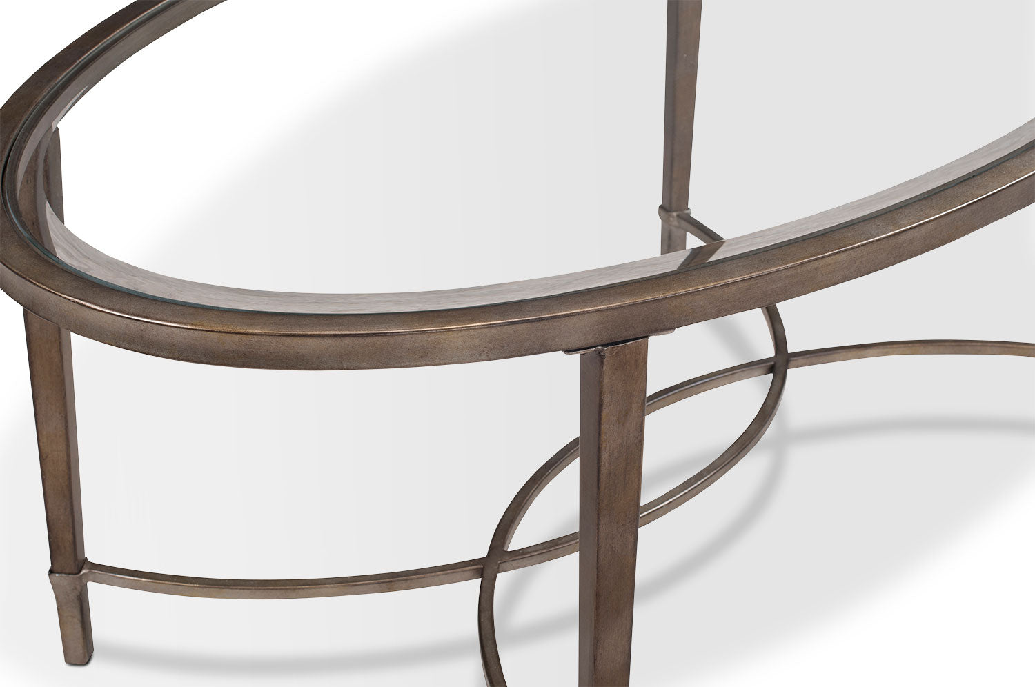 Modern Glass and Gold Coffee Table - Stylish Centerpiece for Living Room, Lounge & Office - Elegant Home Decor Furniture