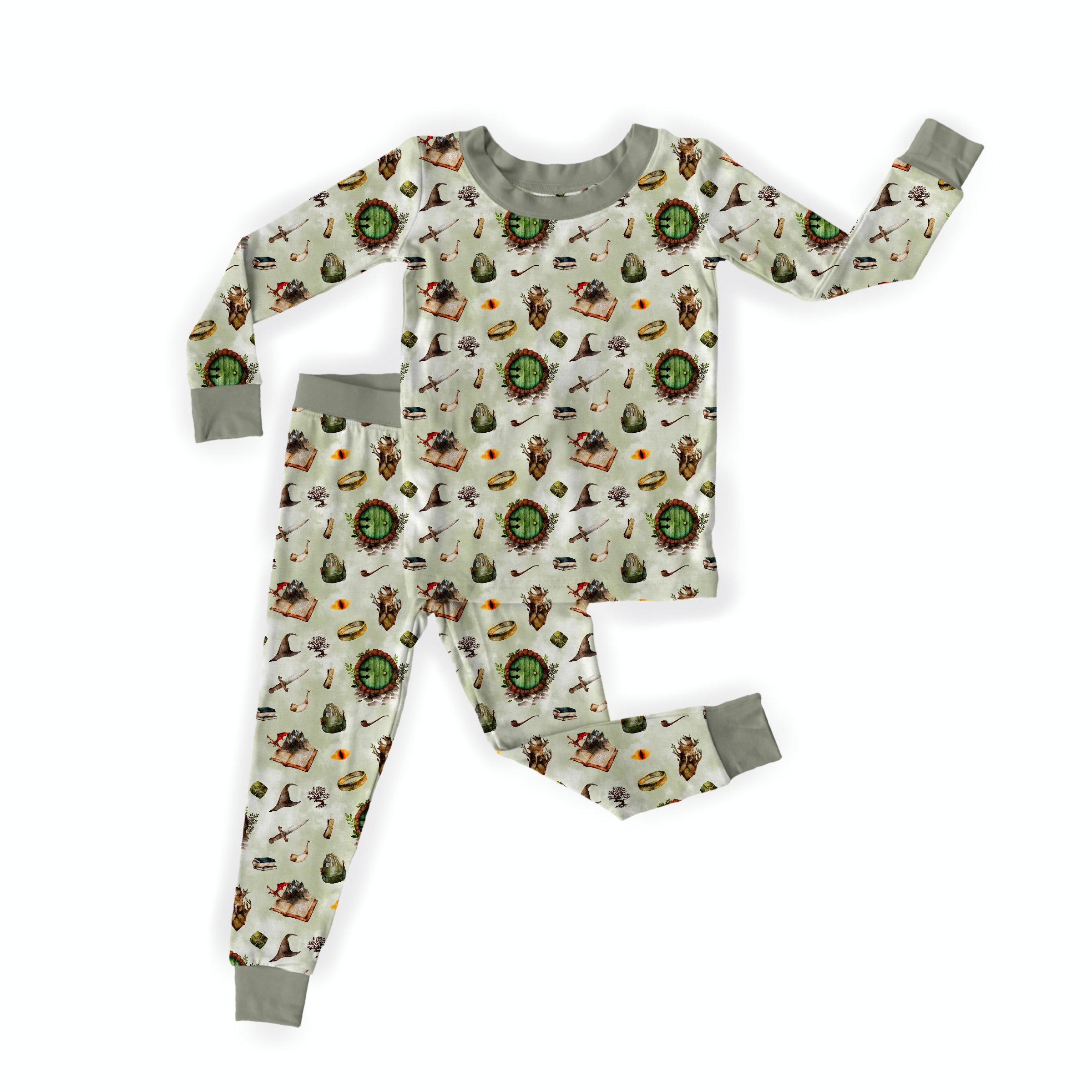 The Lord of the Rings™ Icons Two-Piece Pajama Set - Comfortable Cotton Sleepwear for Fans - Perfect for Movie Nights & Cozy Evenings