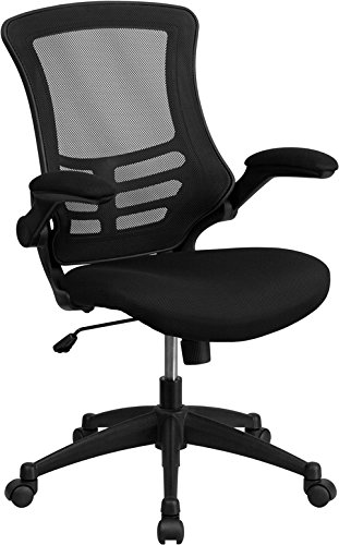 Ergonomic Mid-Back Black Mesh Office Chair with Nylon Base - Perfect for Home Office, Gaming & Workspace Comfort