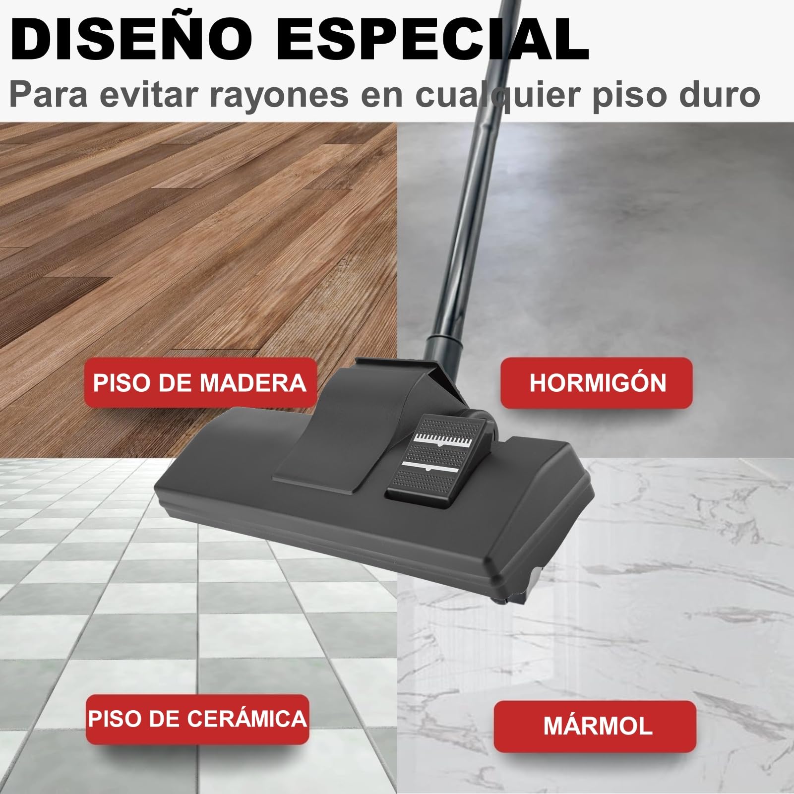 Universal Vacuum Cleaner Replacement Floor Brush Head - 32mm Inner Diameter Carpet & Hard Floor Attachment - Compatible with Most Vacuum Cleaners - Perfect for Deep Cleaning Carpets, Hardwood Floors & Pet Hair Removal
