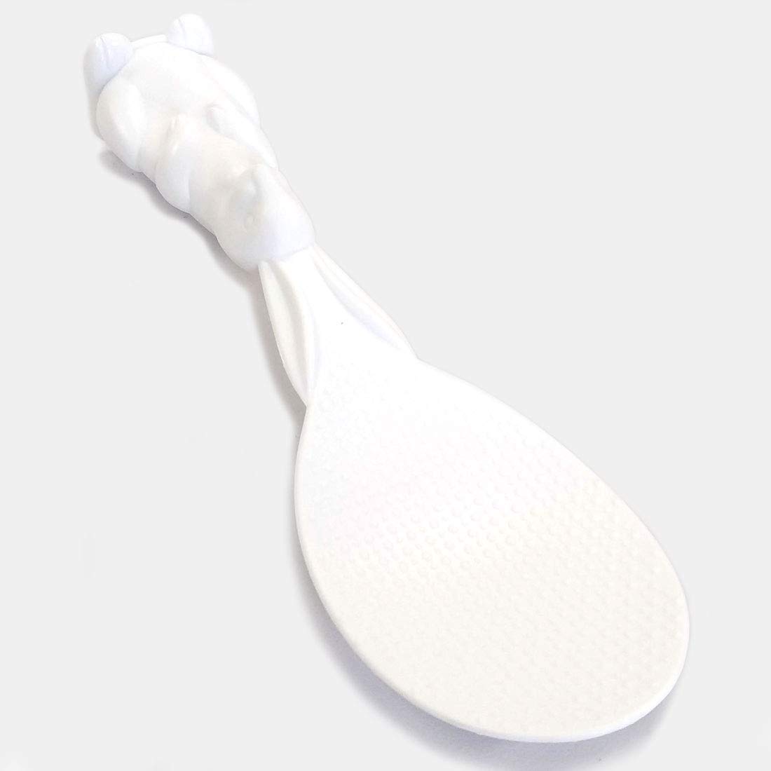 Non-Stick Rabbit Rice Paddle Spoon - 8-inch Cute Kitchen Utensil for Cooking & Serving - BPA-Free PP Material (White) - Perfect for Rice, Stir Fry & Meal Prep