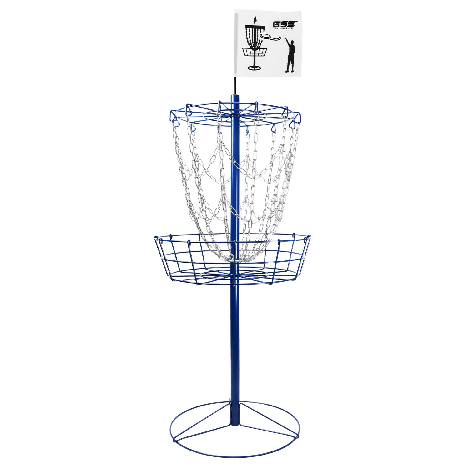 GSE PRO Portable Disc Golf Target Basket - 12/24 Chain Metal Practice Goal for Outdoor Disc Golf Training | Perfect for Backyard, Park & Tournament Play